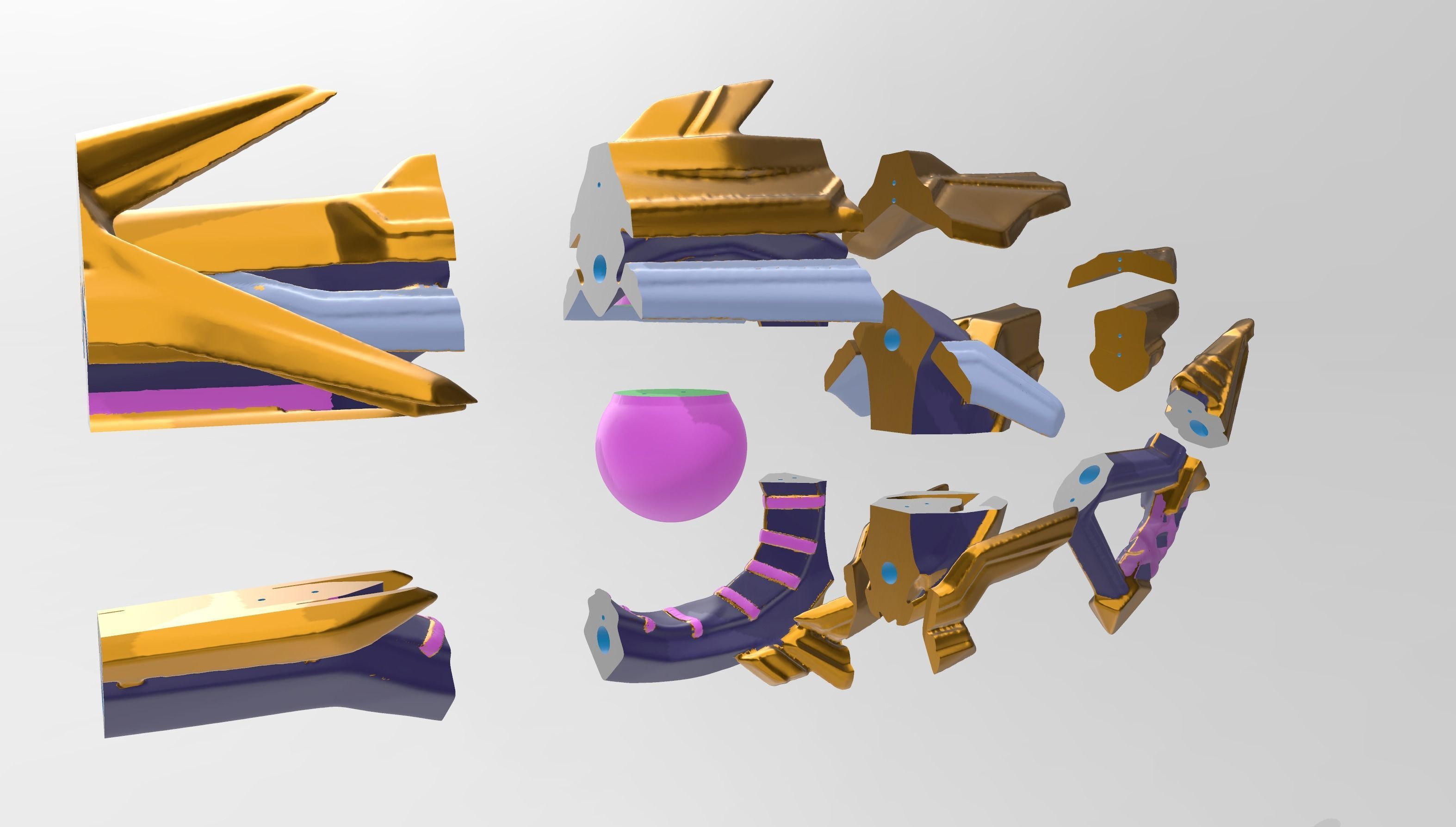 Battle Academia Caitlyn Gun 3D Model League of Legends 3D print model_1