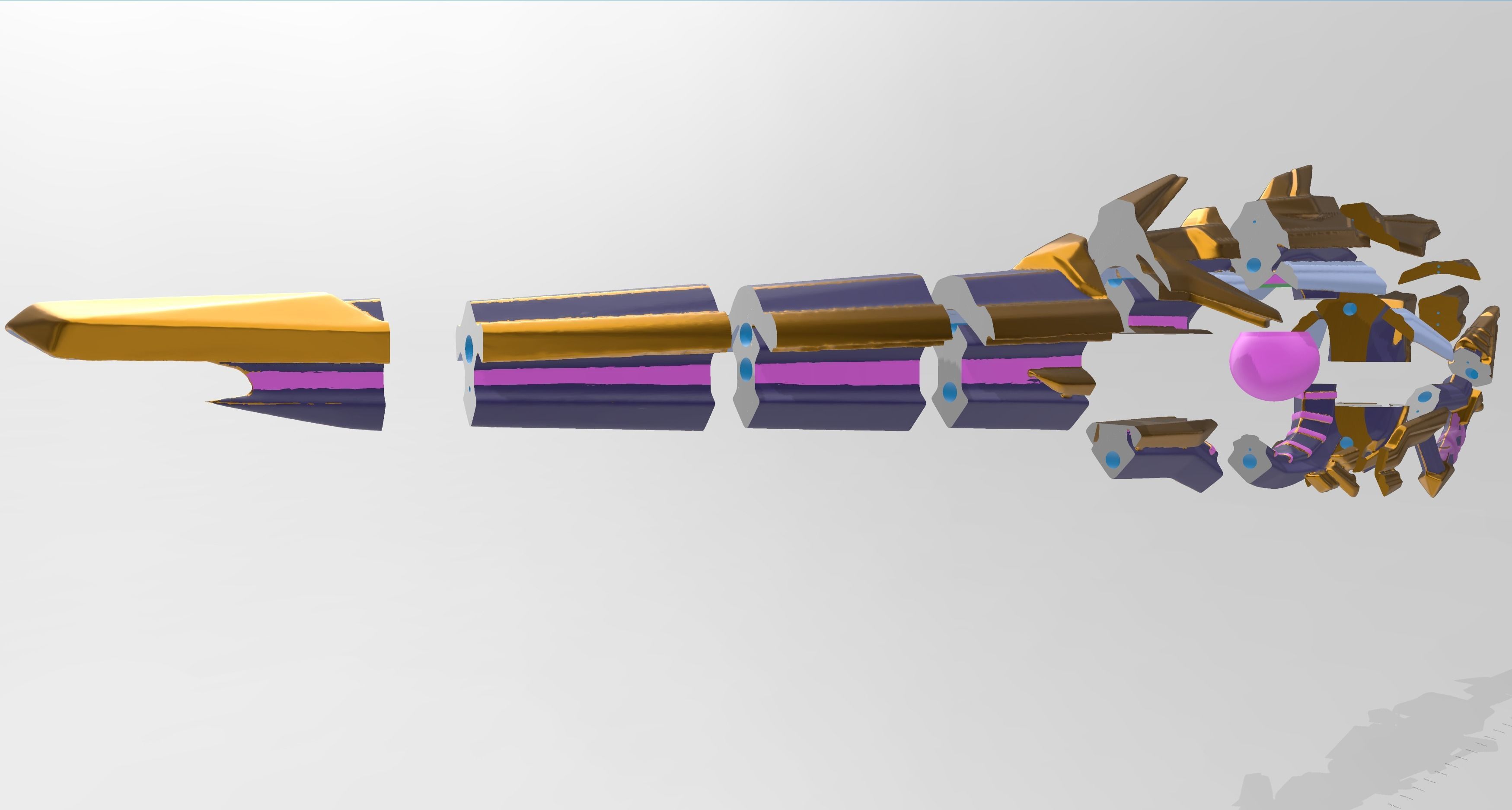 Battle Academia Caitlyn Gun 3D Model League of Legends 3D print model_2