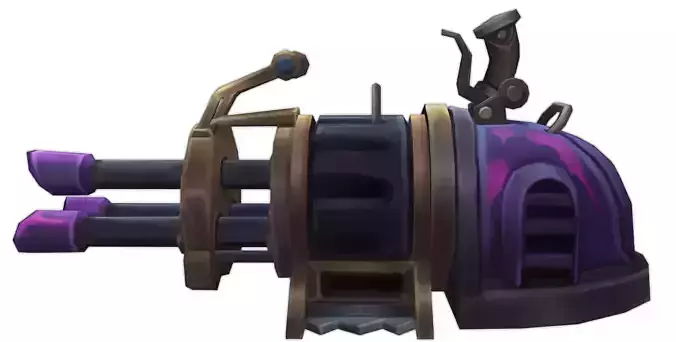 Jinx Arcane Mini Gun 3D Model League of Legends 3D print model