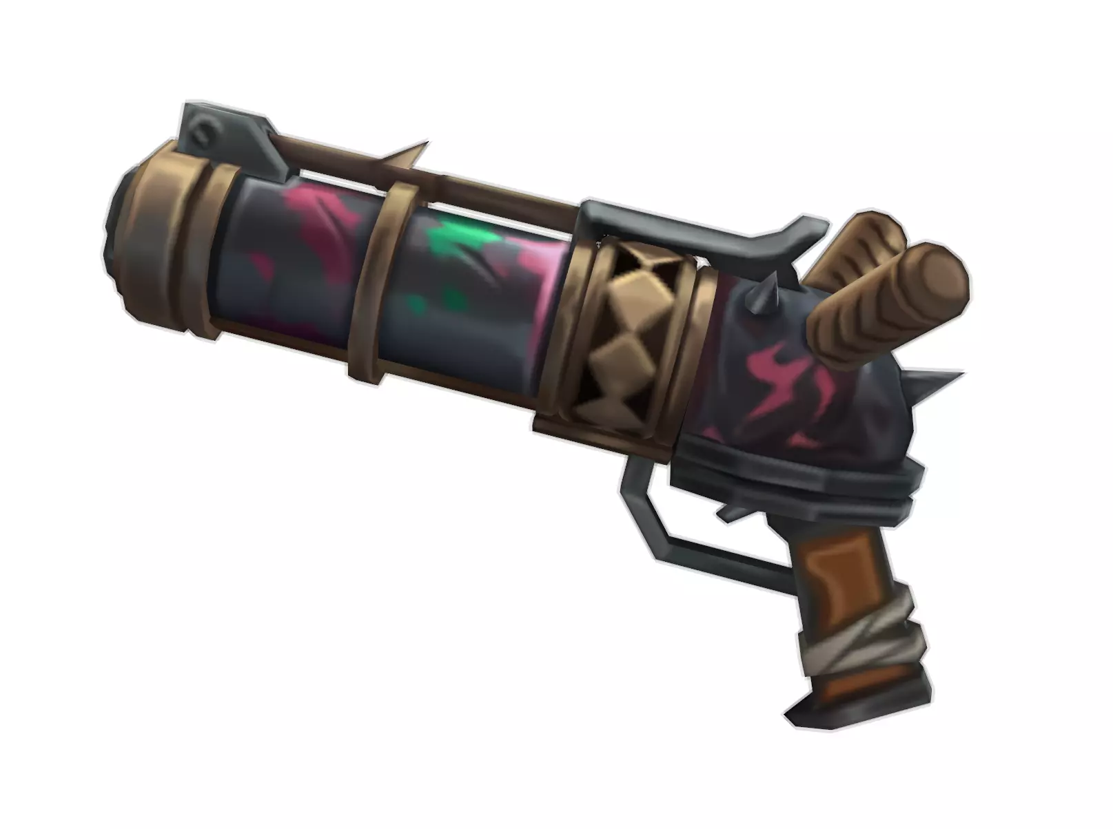 Jinx Arcane Zap Gun 3D Model League of Legends 3D print model_0