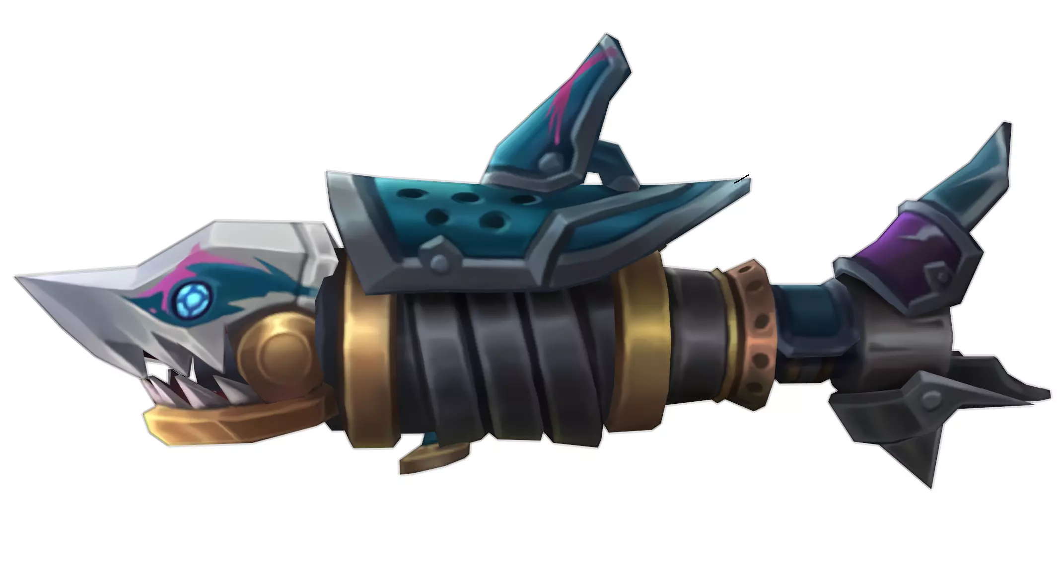 Jinx Arcane Shark Gun 3D Model League of Legends 3D print model_0