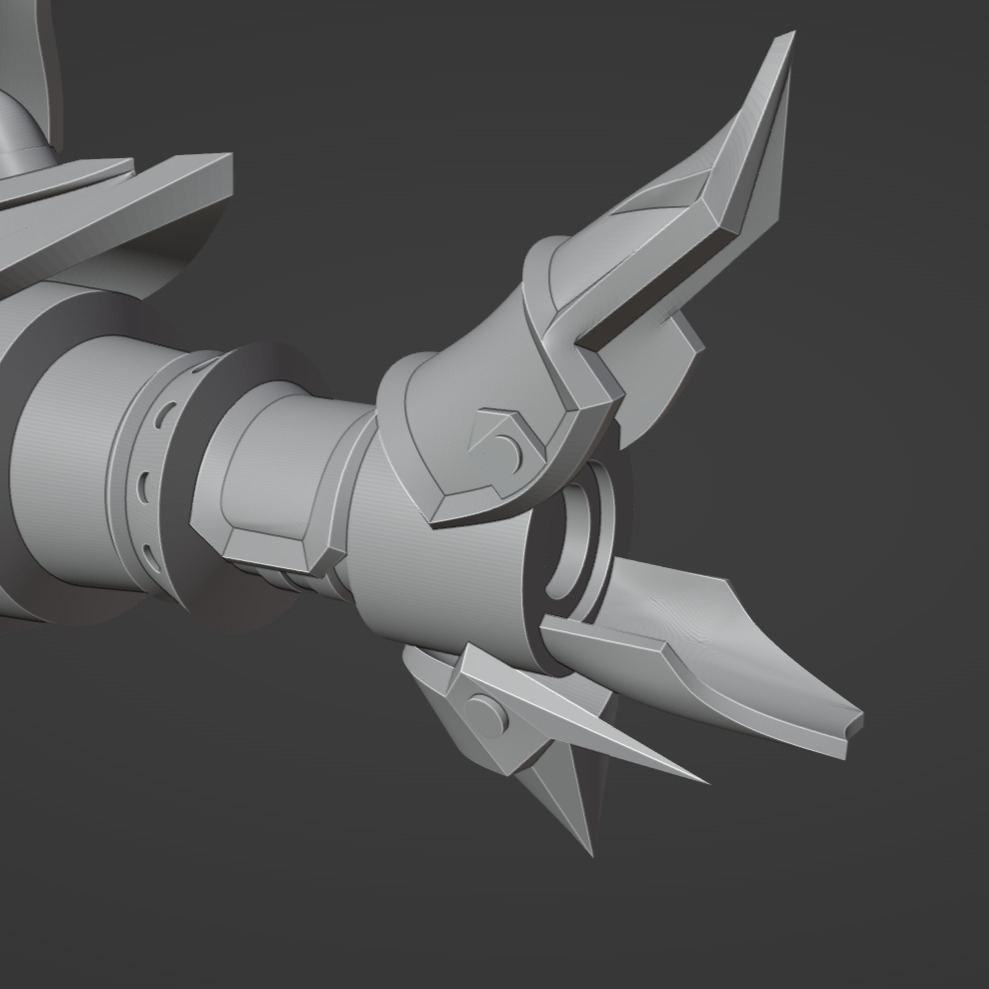 Jinx Arcane Shark Gun 3D Model League of Legends 3D print model_7