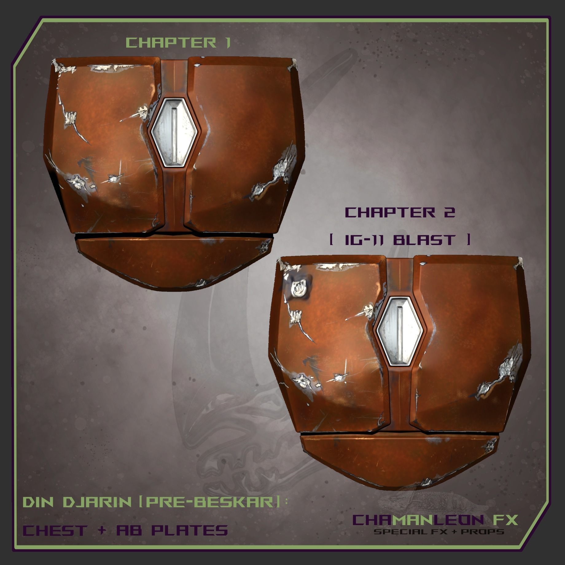 Din Djarin Mandalorian Pre-Beskar Chest and Ab Armor Cosplay 3D print model_6