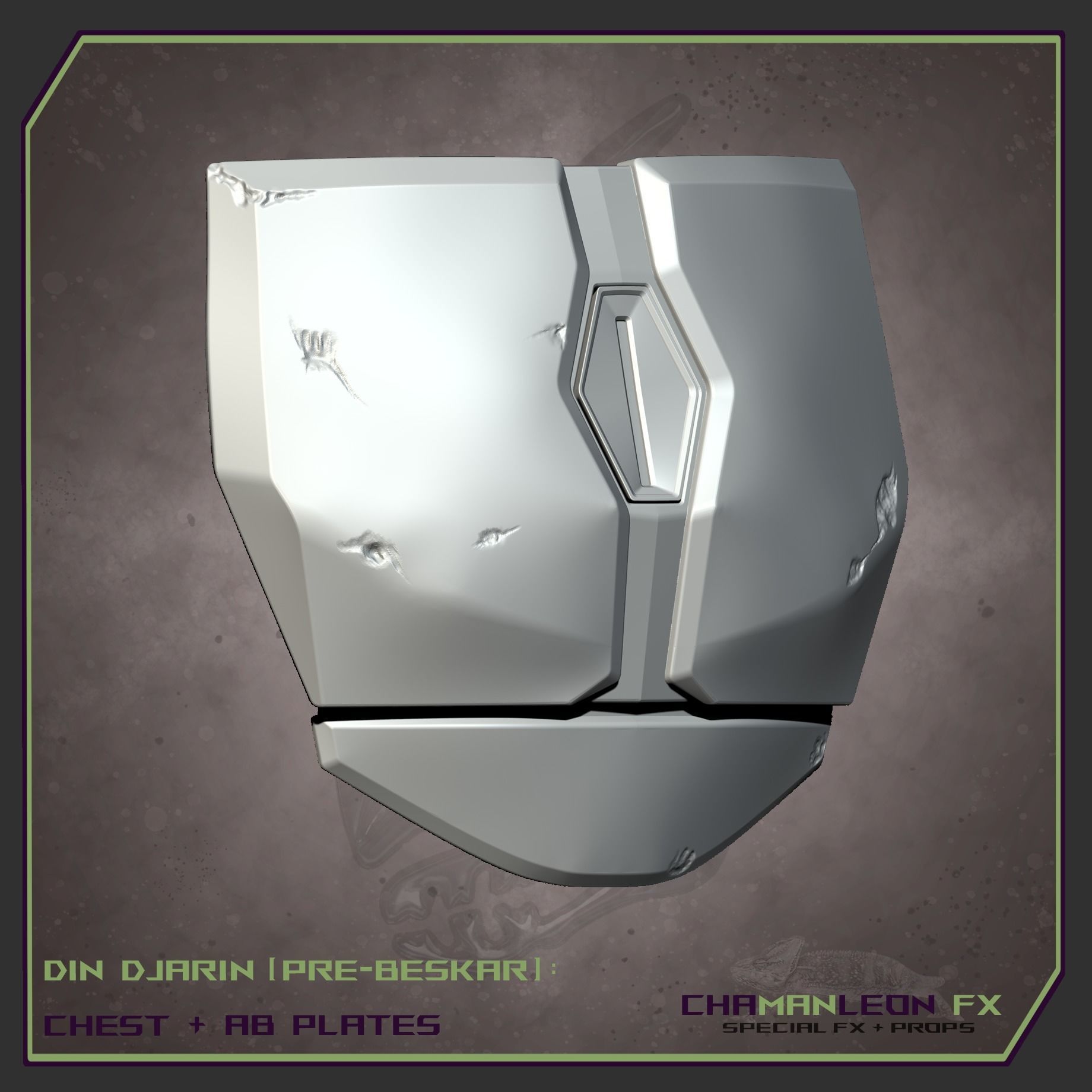 Din Djarin Mandalorian Pre-Beskar Chest and Ab Armor Cosplay 3D print model_9