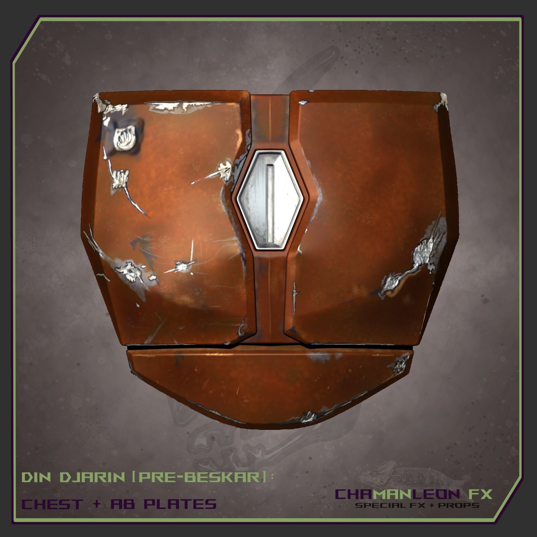 Din Djarin Mandalorian Pre-Beskar Chest and Ab Armor Cosplay 3D print model_1