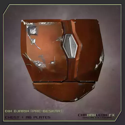 Din Djarin Mandalorian Pre-Beskar Chest and Ab Armor Cosplay 3D print model