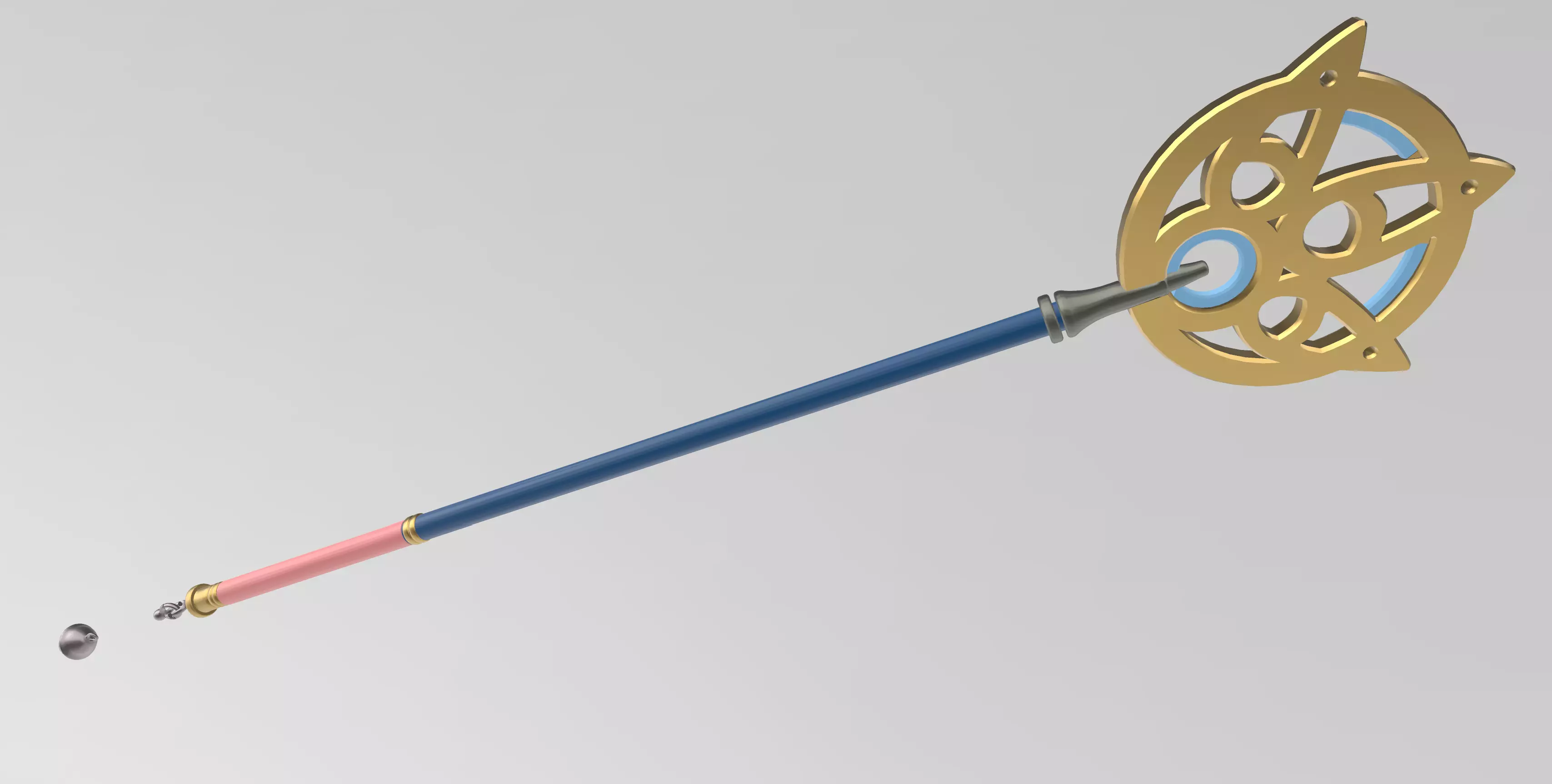 Hilda Staff Digital 3D Model - Legend of Zelda Cosplay 3D print model_0