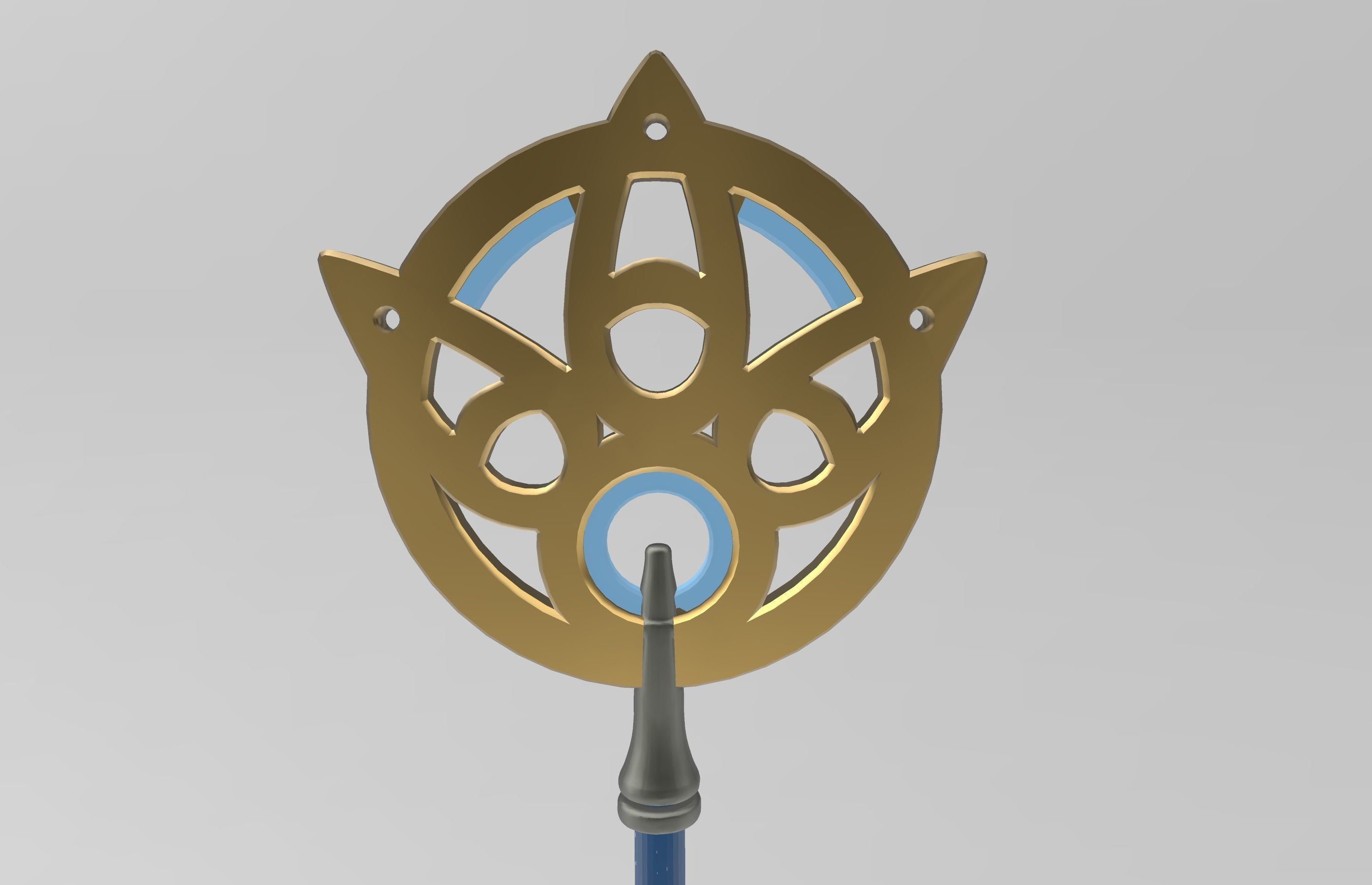 Hilda Staff Digital 3D Model - Legend of Zelda Cosplay 3D print model_3