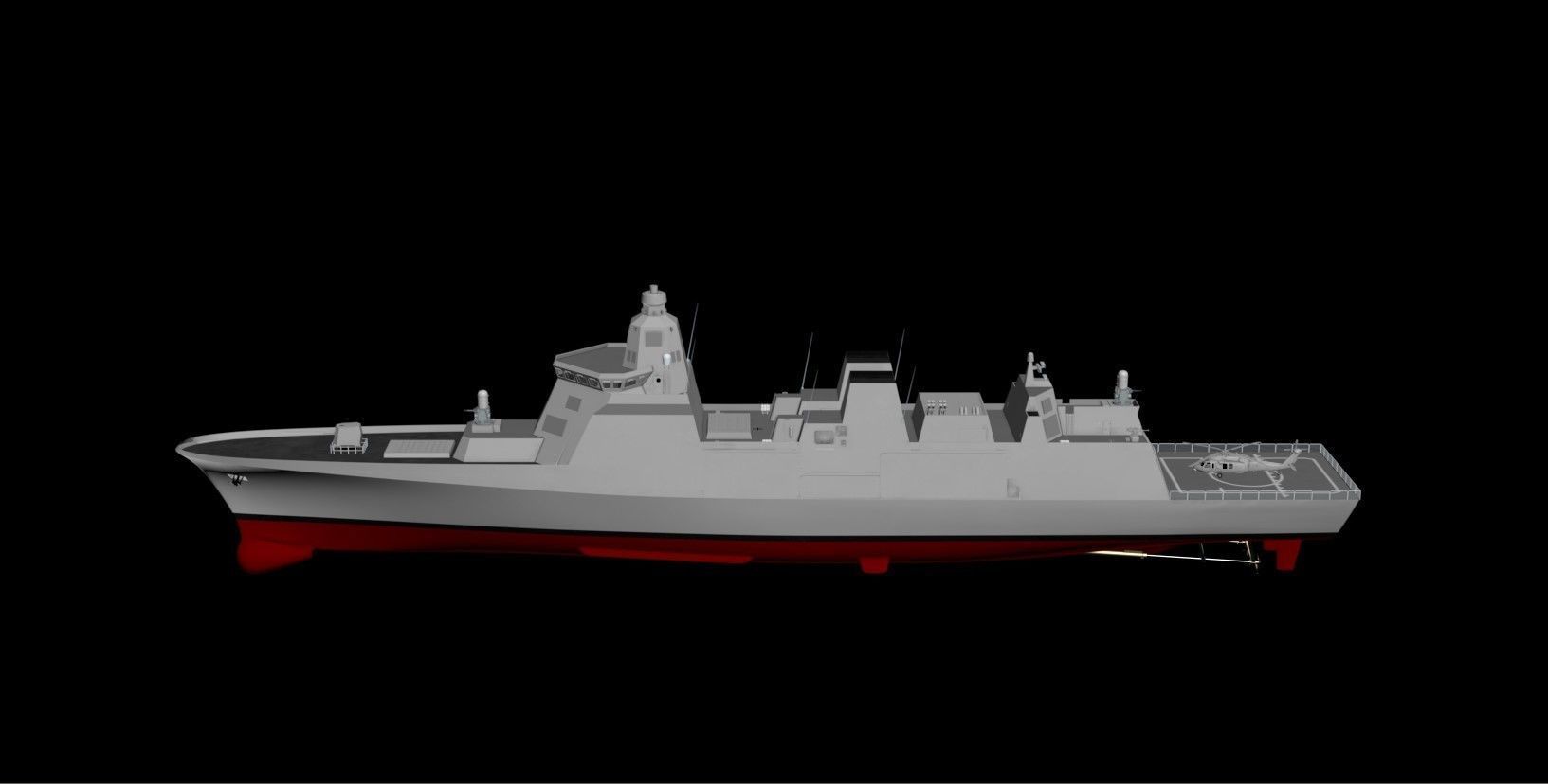 Turkish TF2000 destroyer 3D model_6