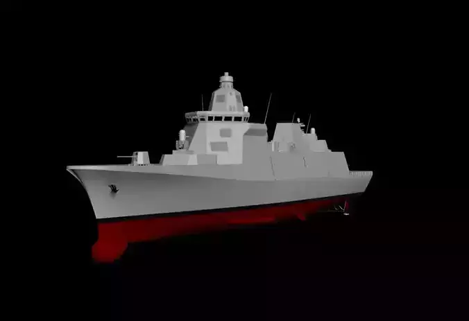 Turkish TF2000 destroyer 3D model
