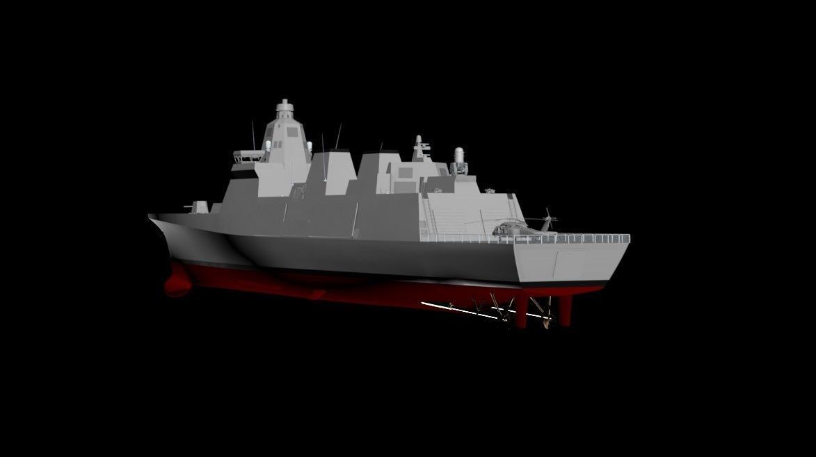 Turkish TF2000 destroyer 3D model_5