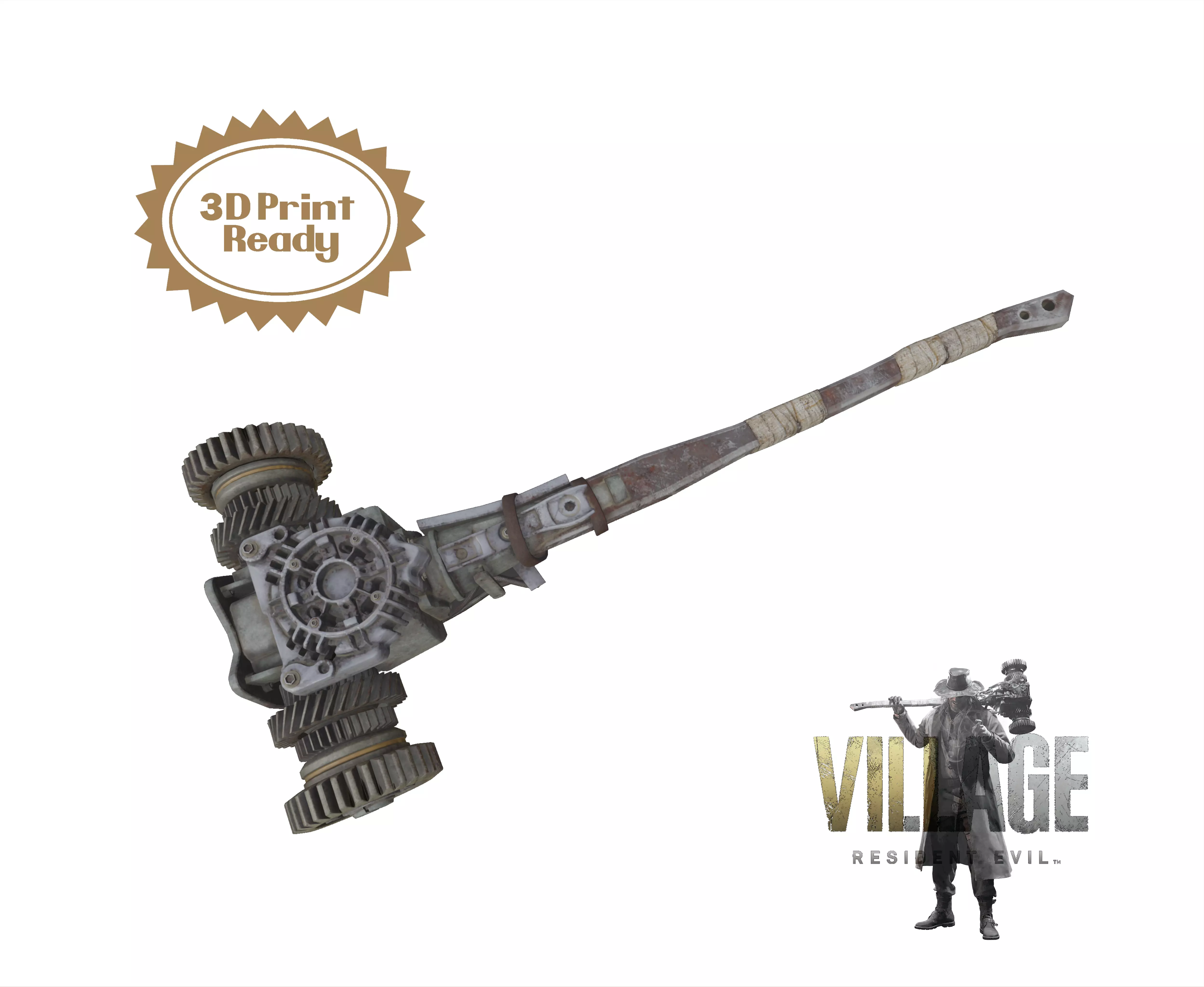 Karl Heisenberg Hammer 3D Model - Resident Evil 8 Cosplay 3D print model_0