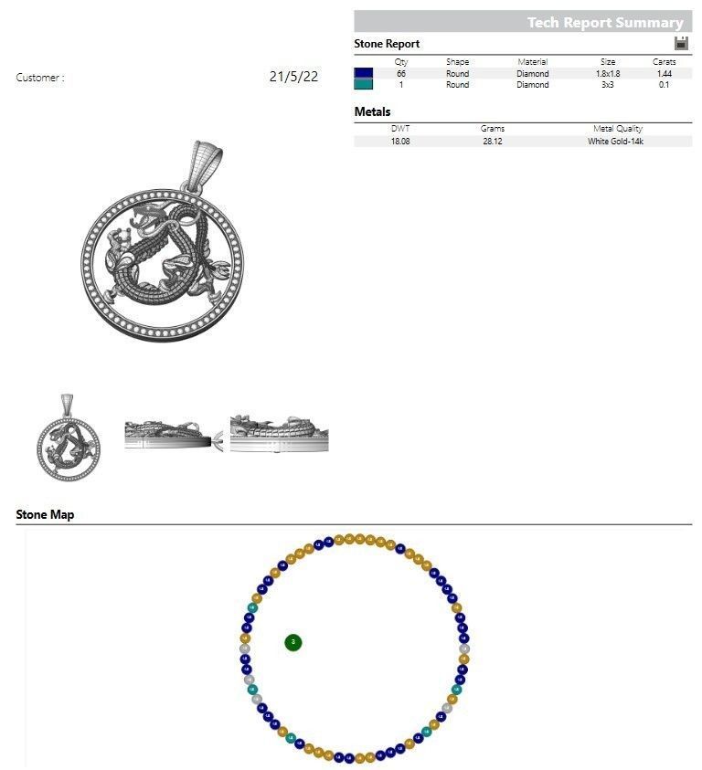 Dragon Pendant 3D print model_3