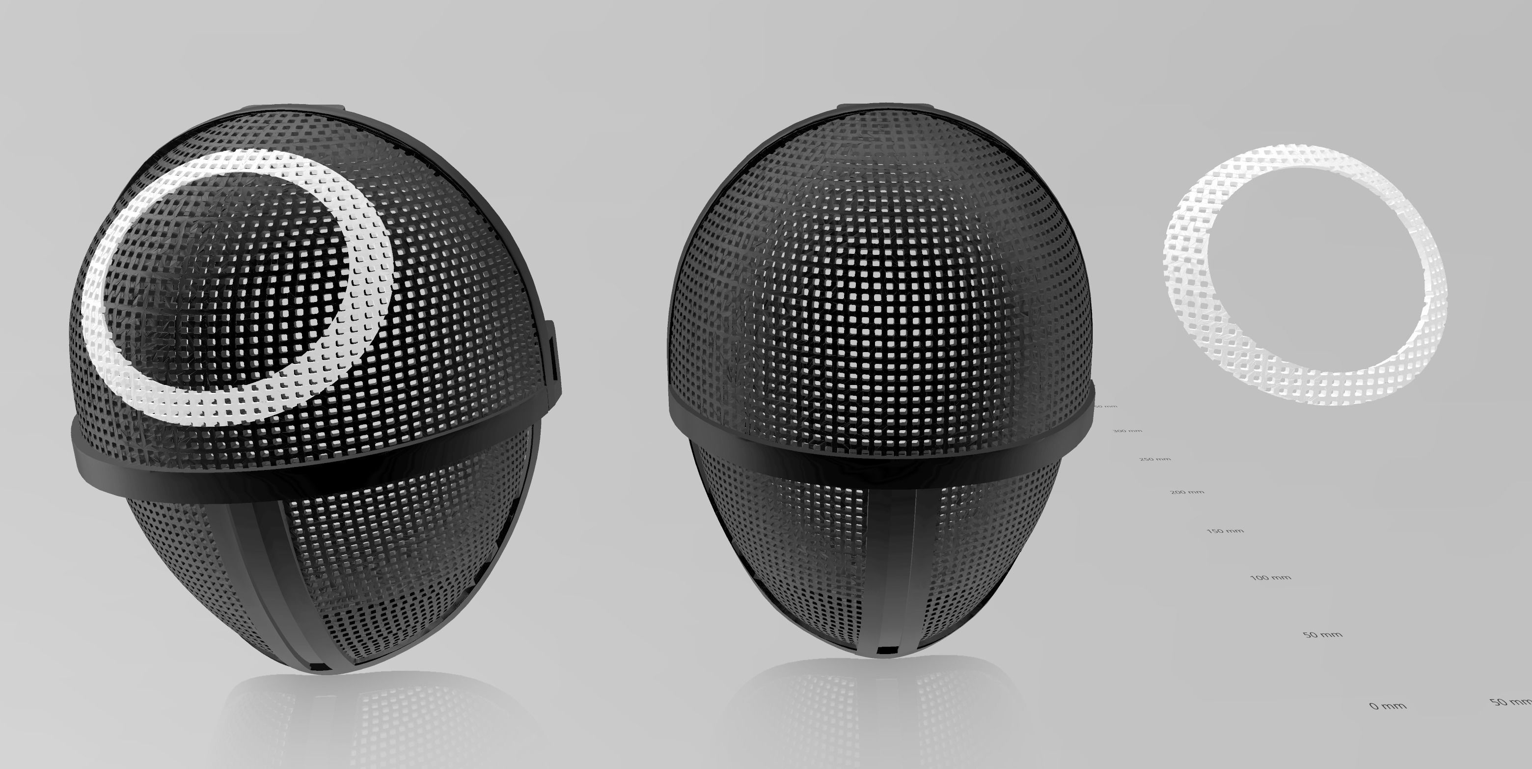 Squid Game Mask 3D Model File - Circle mask 3D print model_5