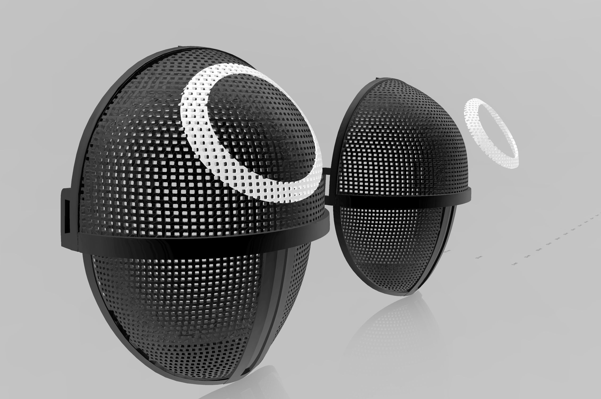 Squid Game Mask 3D Model File - Circle mask 3D print model_3