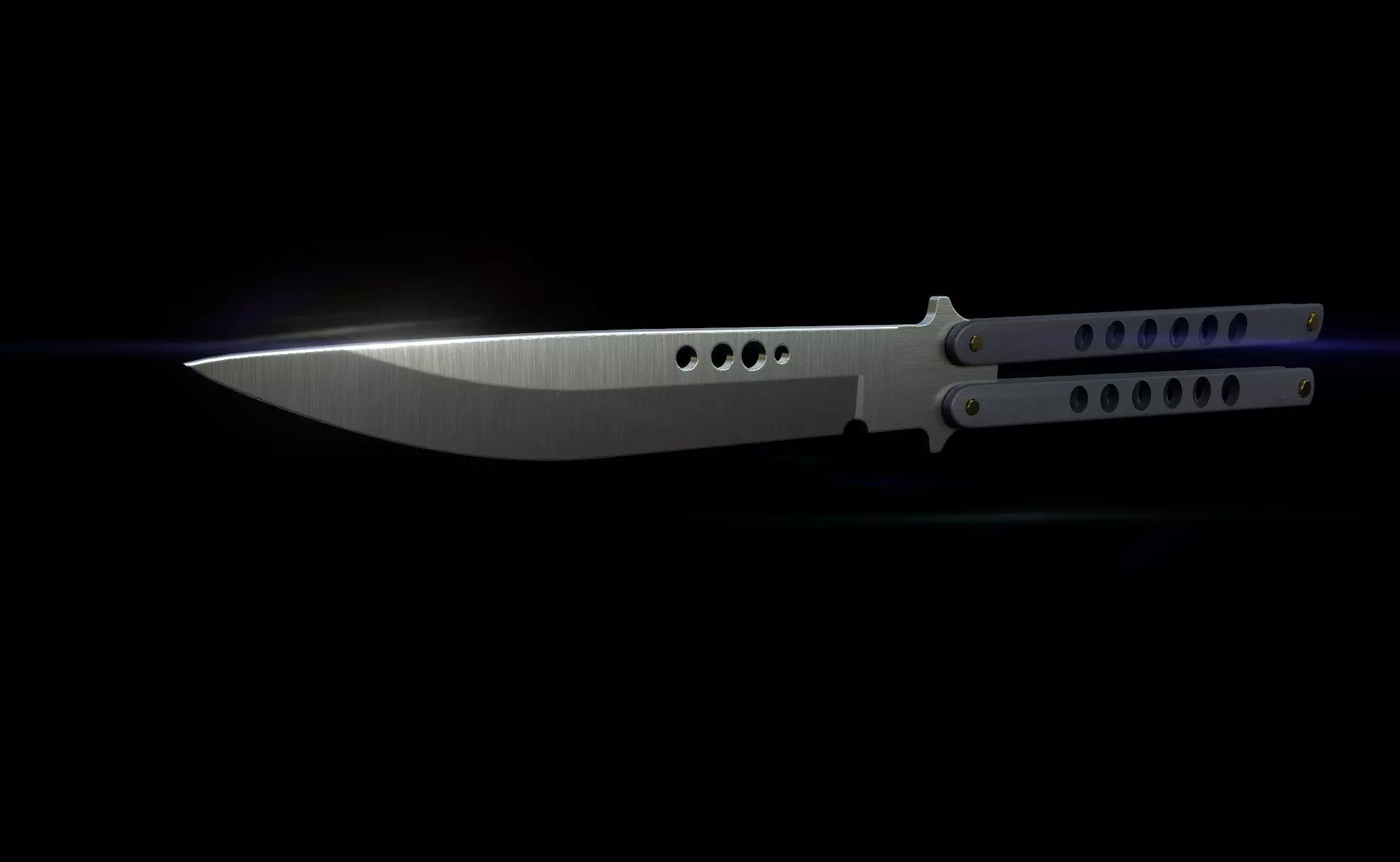 Butterfly Knife Game Ready 3D model_0