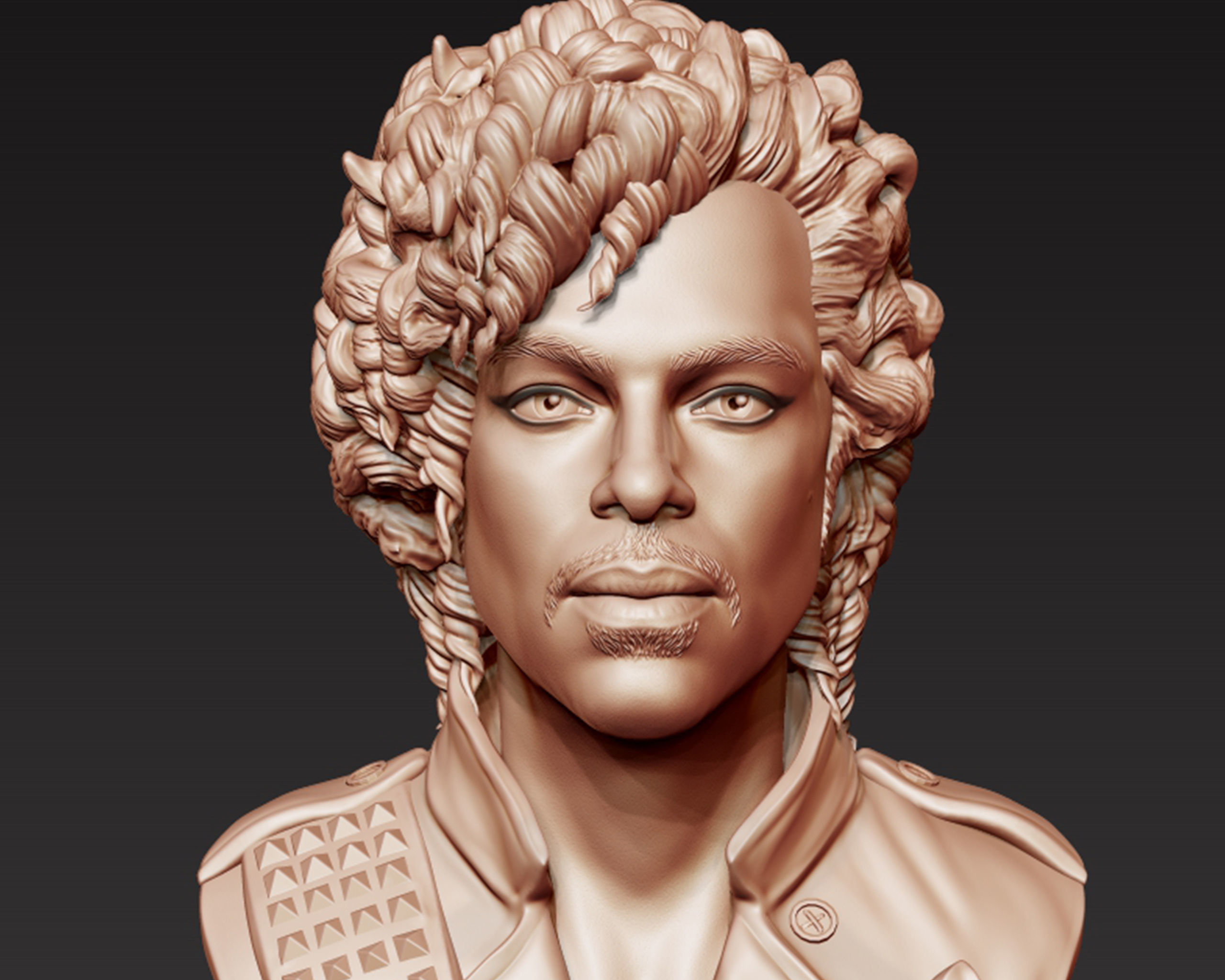 Prince portrait sculpture 3D print model_2