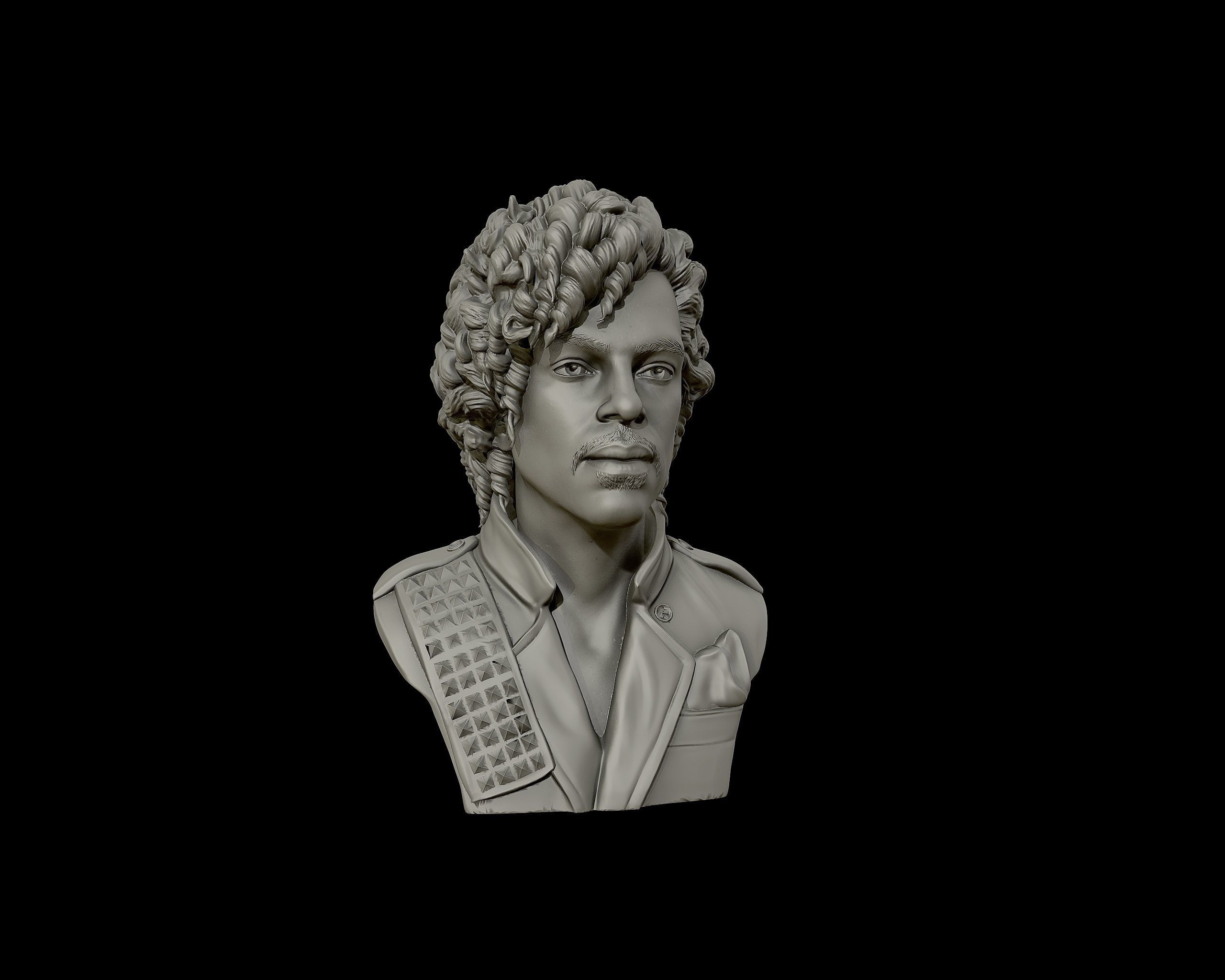 Prince portrait sculpture 3D print model_30