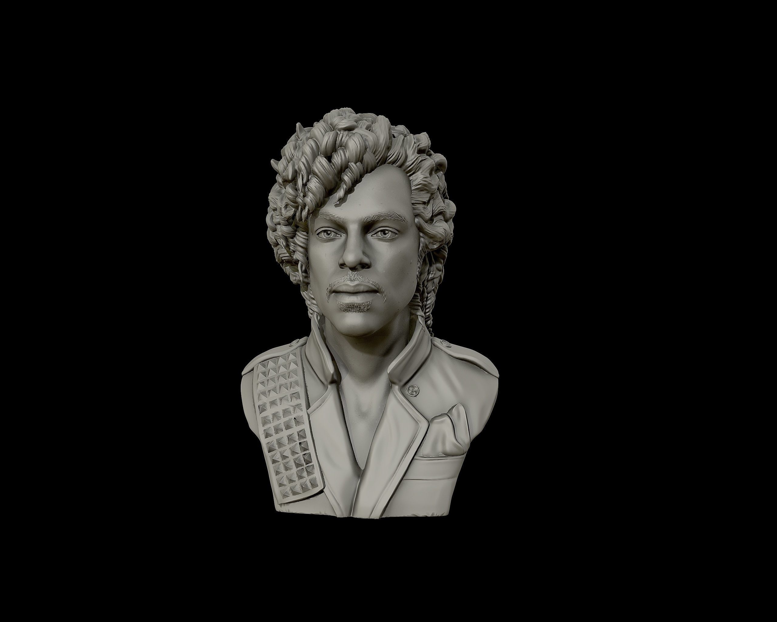 Prince portrait sculpture 3D print model_19