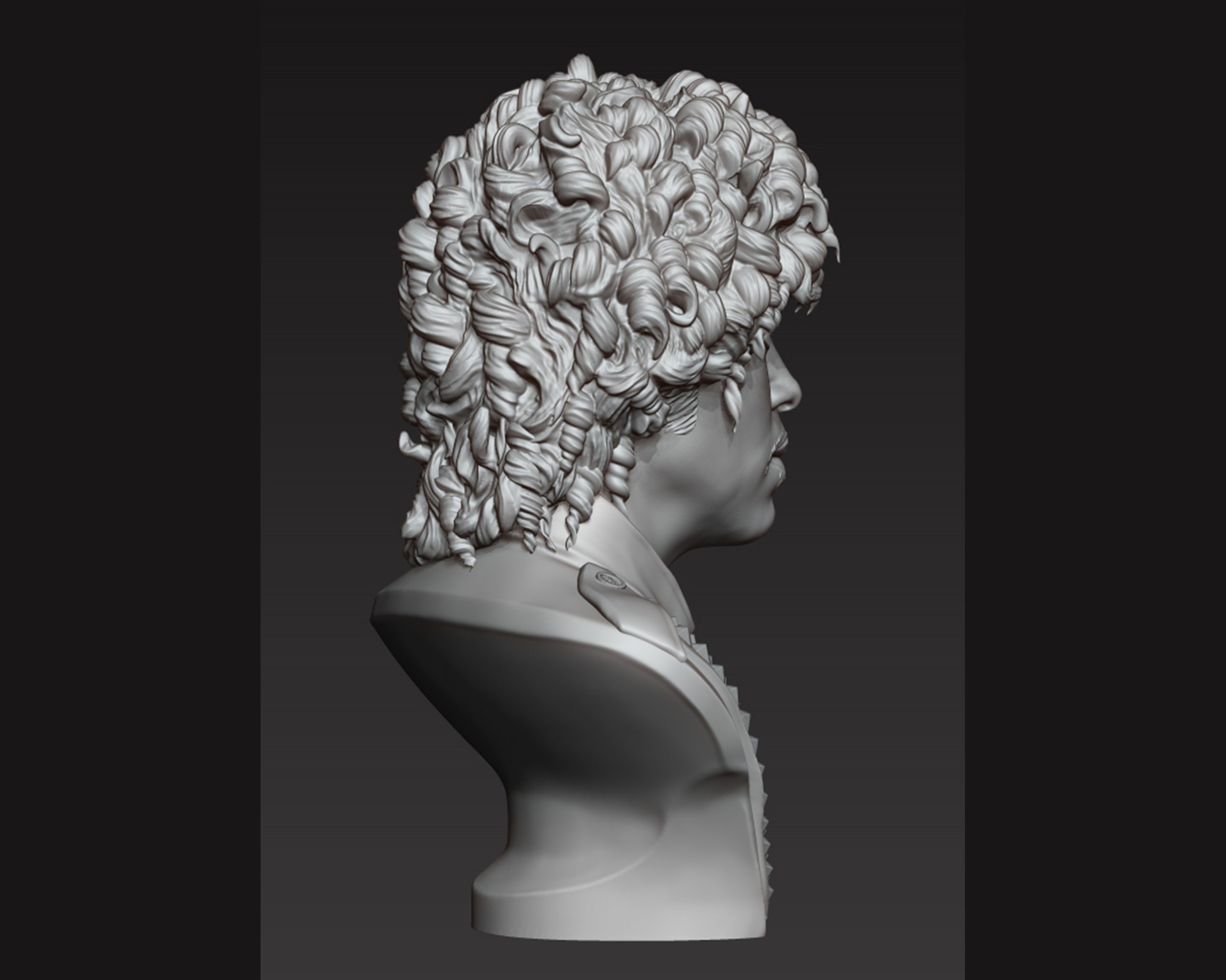 Prince portrait sculpture 3D print model_13