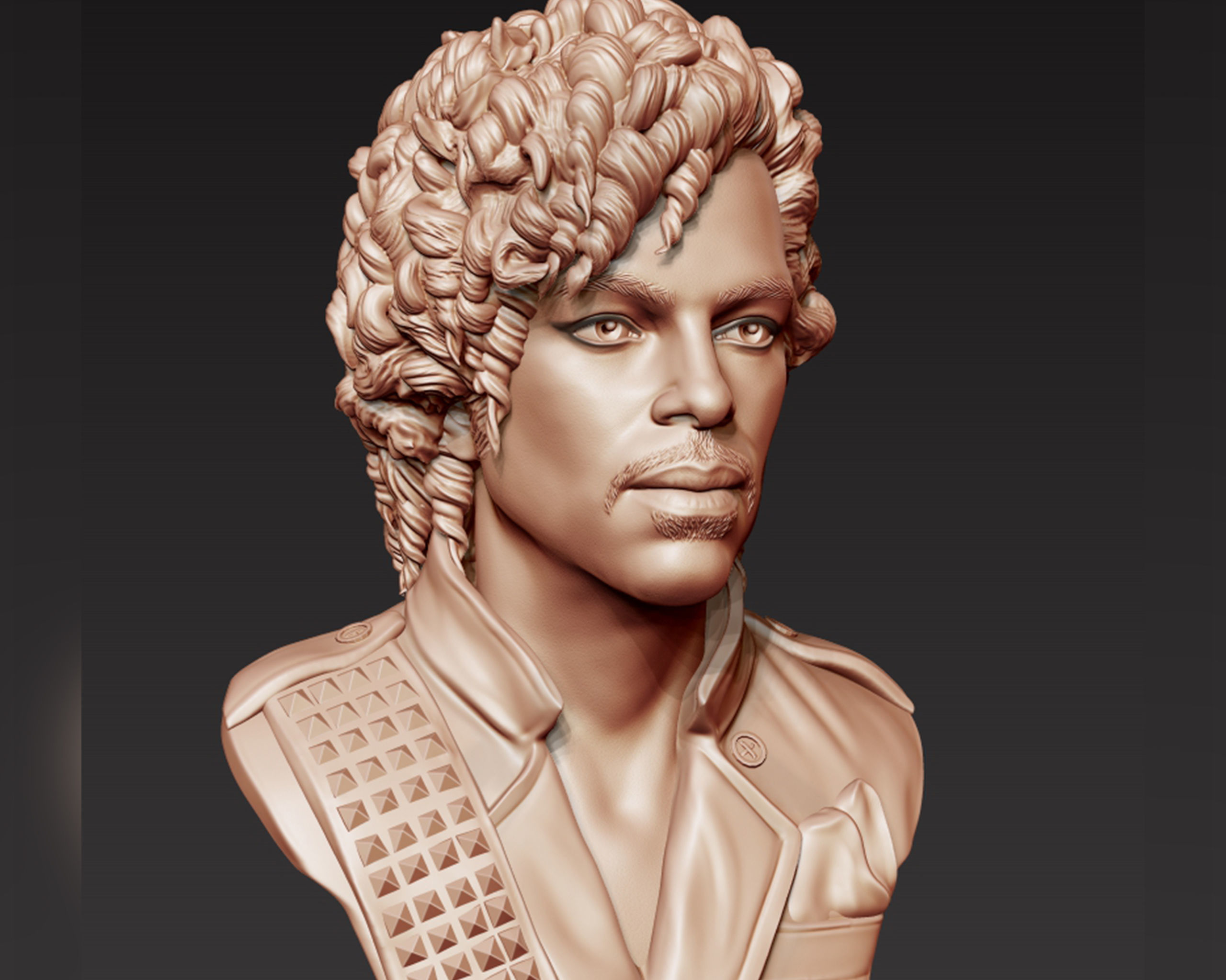 Prince portrait sculpture 3D print model_3