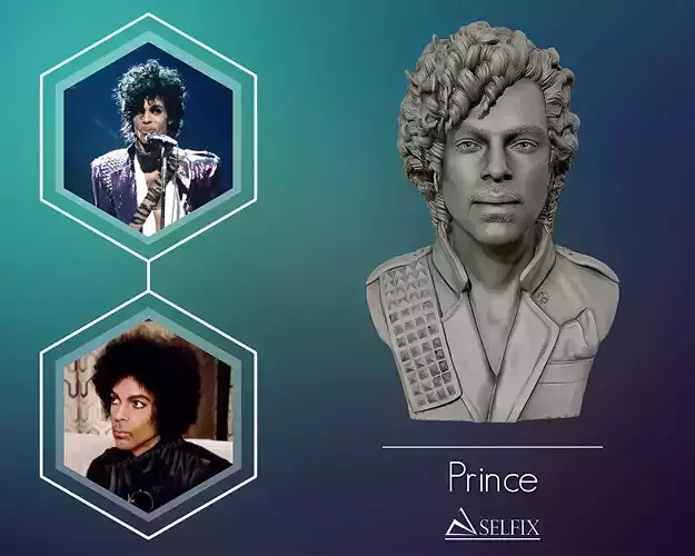 Prince portrait sculpture 3D print model