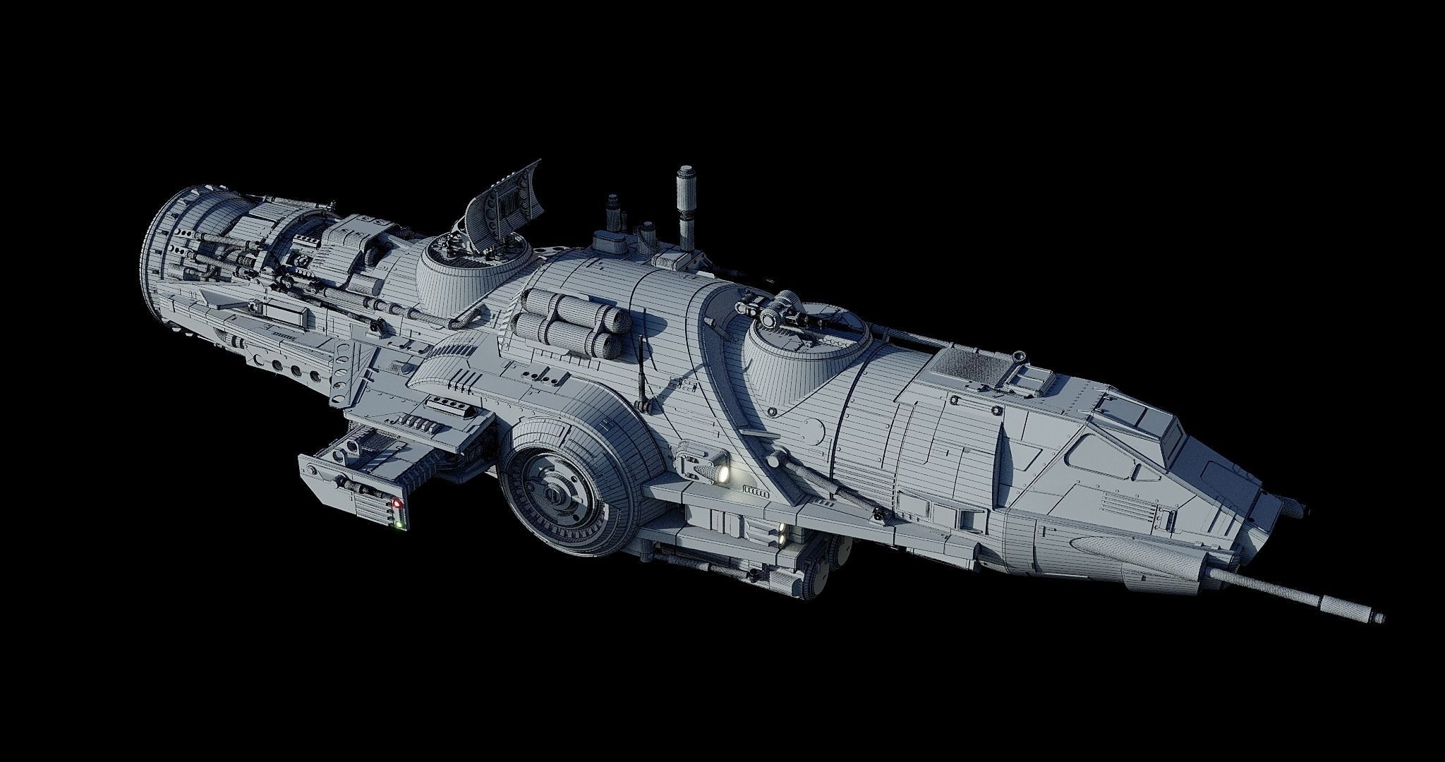 Corellian Torpedo Boat DP8 - Star Wars Low-poly 3D model_7