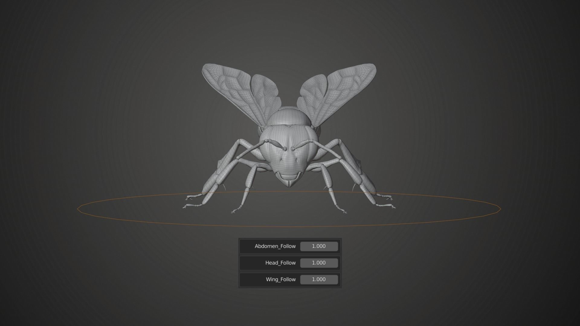 Honey bee Animated VFX Grace 3D model_14