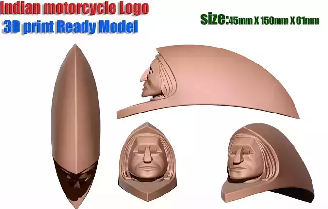 Indian Motorcycle logo for 3D print 3D print model