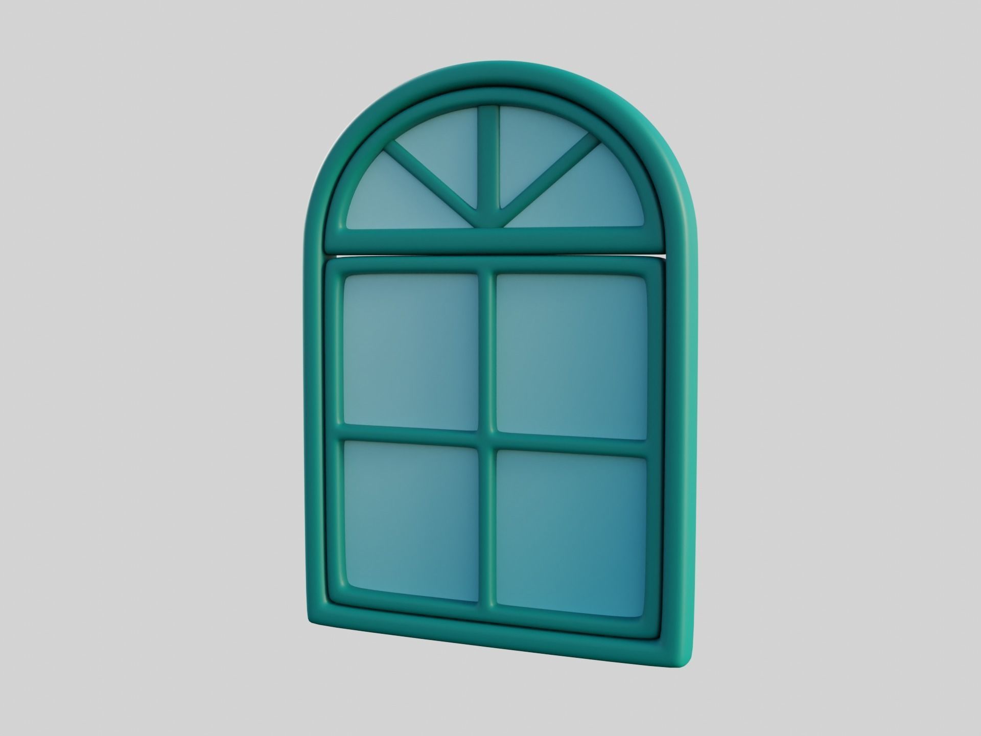 Cartoon Window 9a 3D model_4