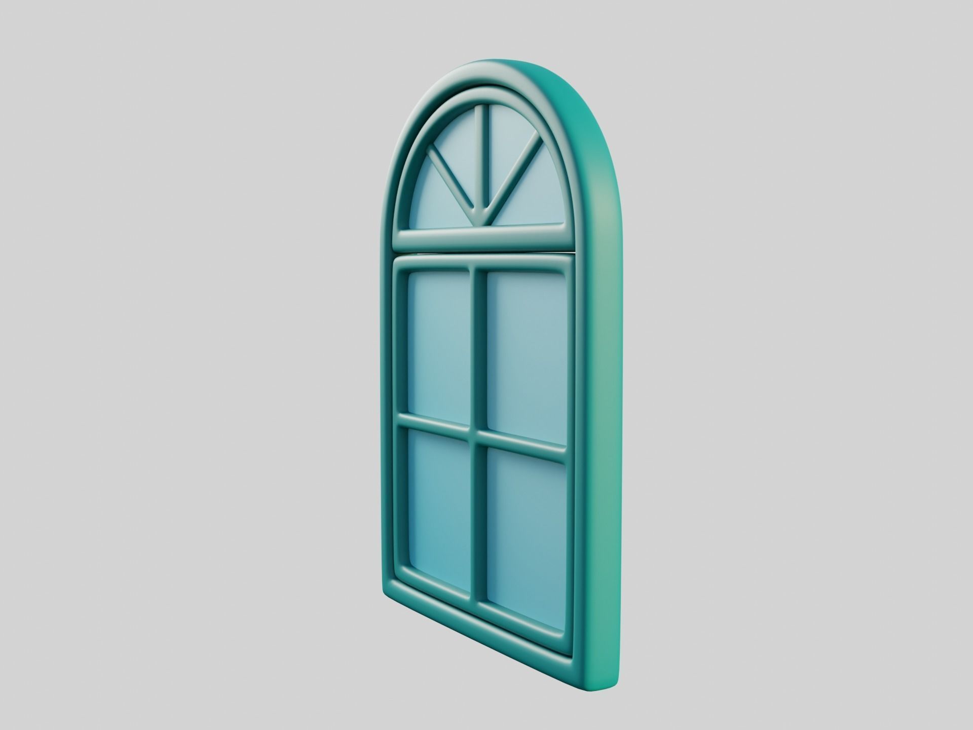 Cartoon Window 9a 3D model_8