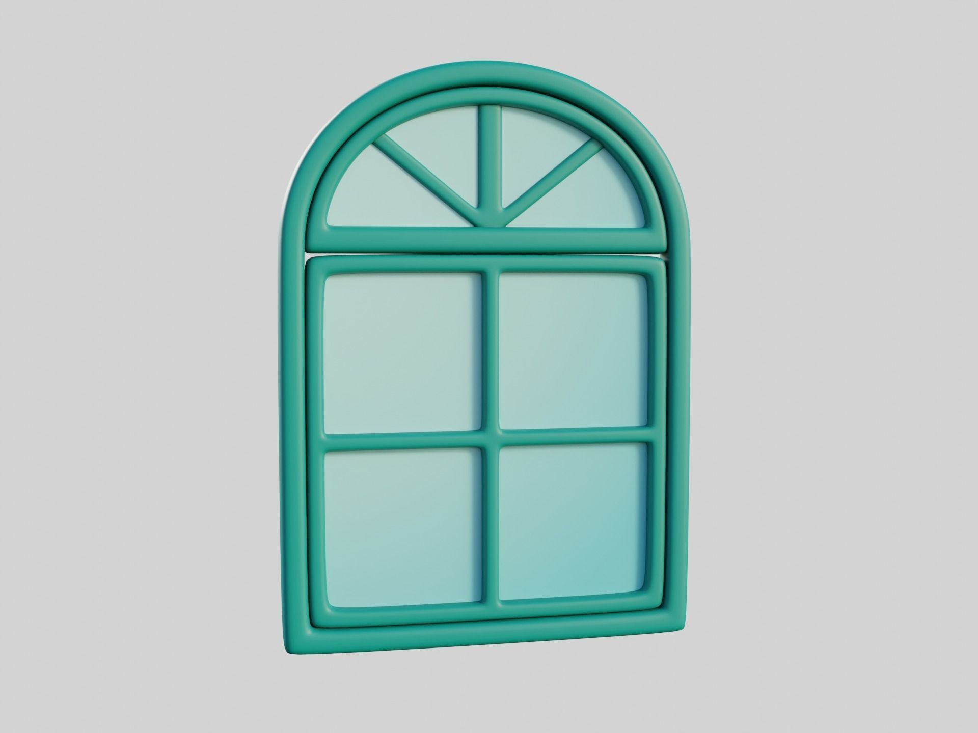 Cartoon Window 9a 3D model_5
