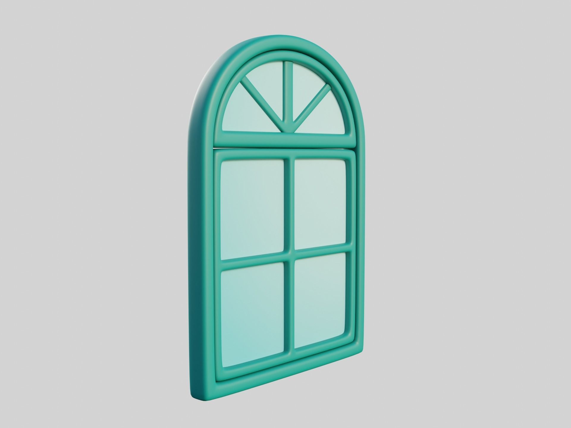 Cartoon Window 9a 3D model_1