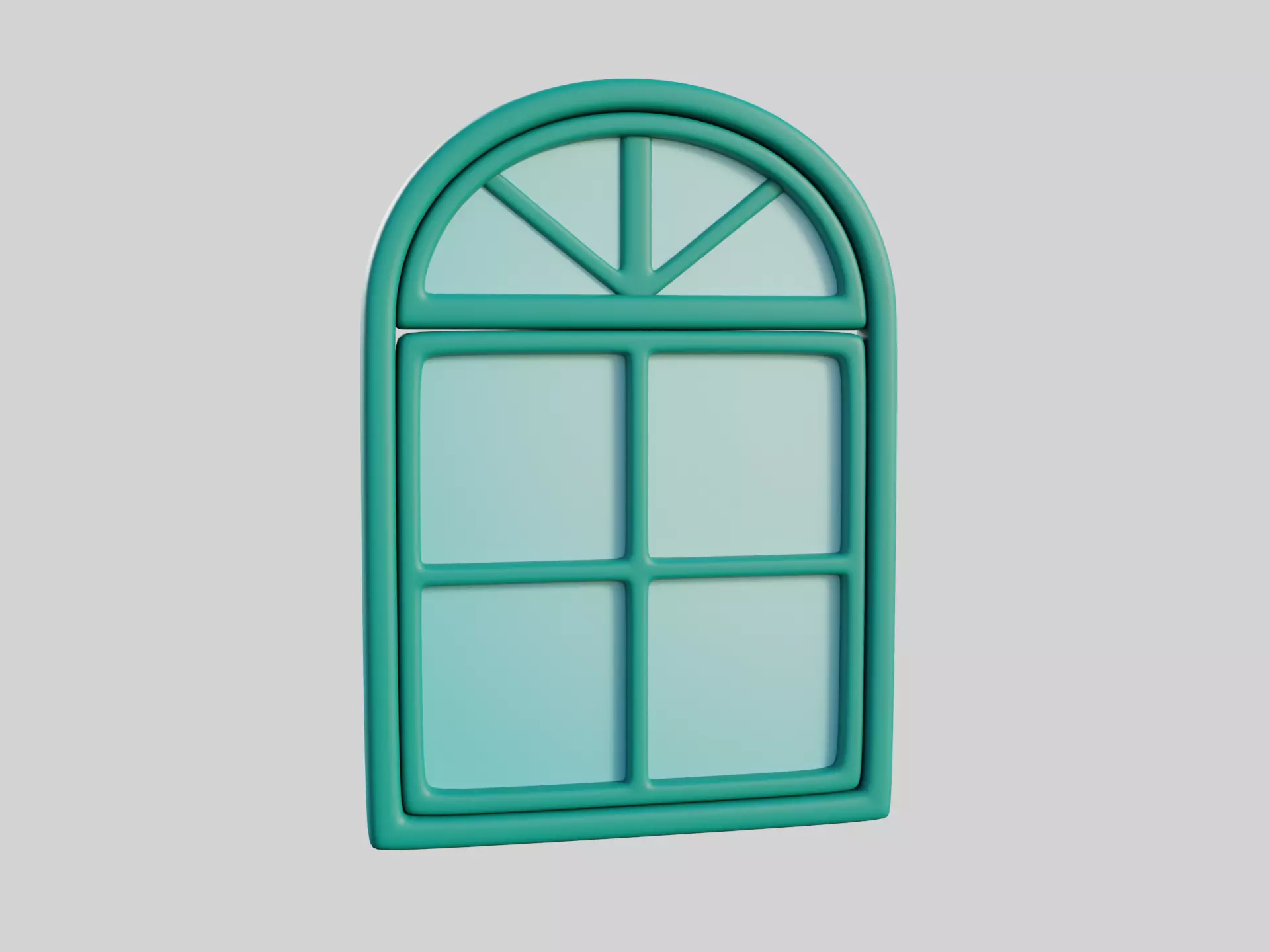Cartoon Window 9a 3D model_0