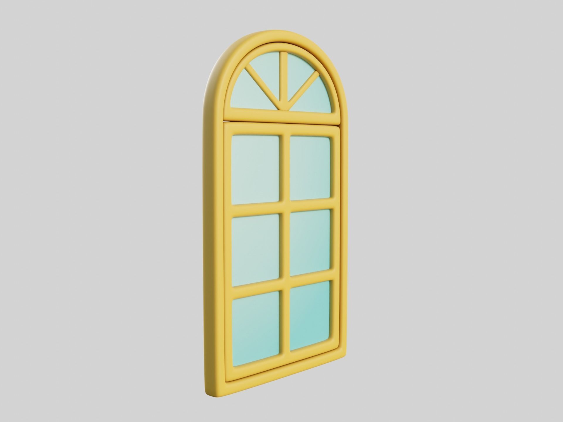 Cartoon Window 10a 3D model_6
