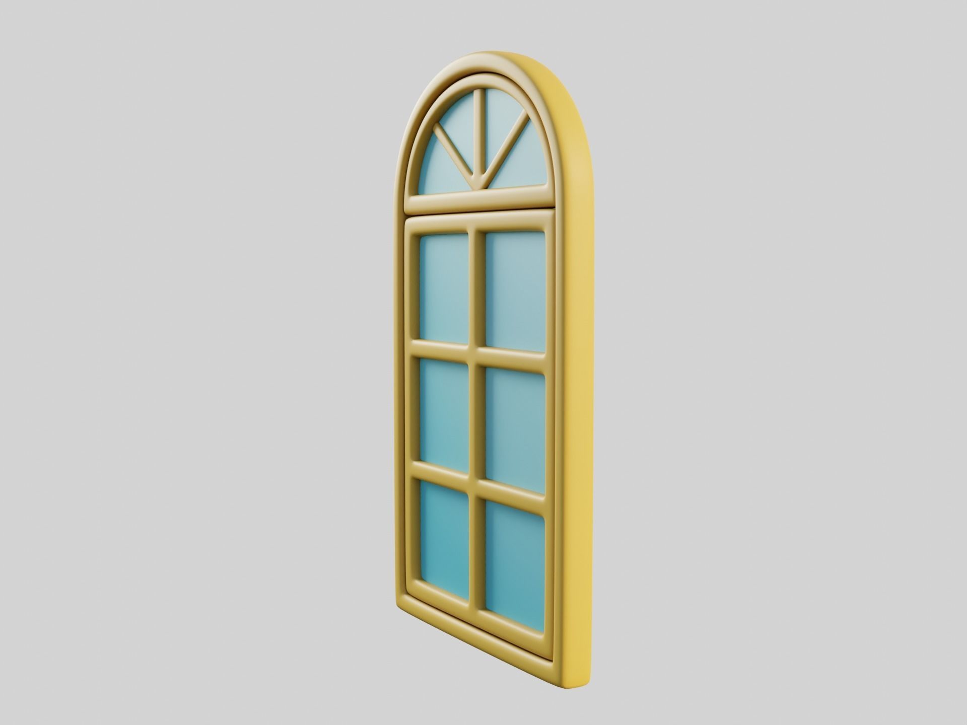 Cartoon Window 10a 3D model_8