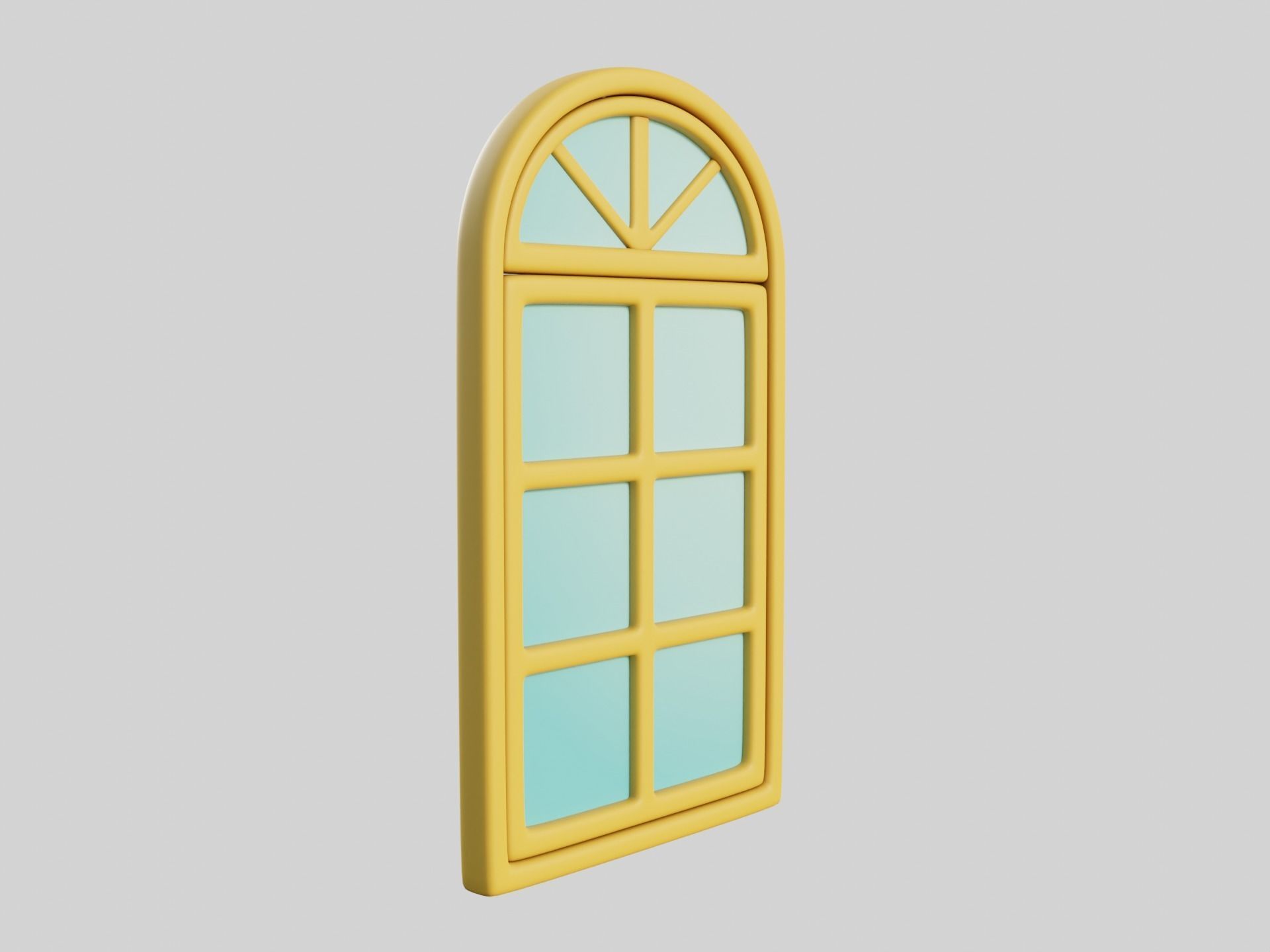 Cartoon Window 10a 3D model_1