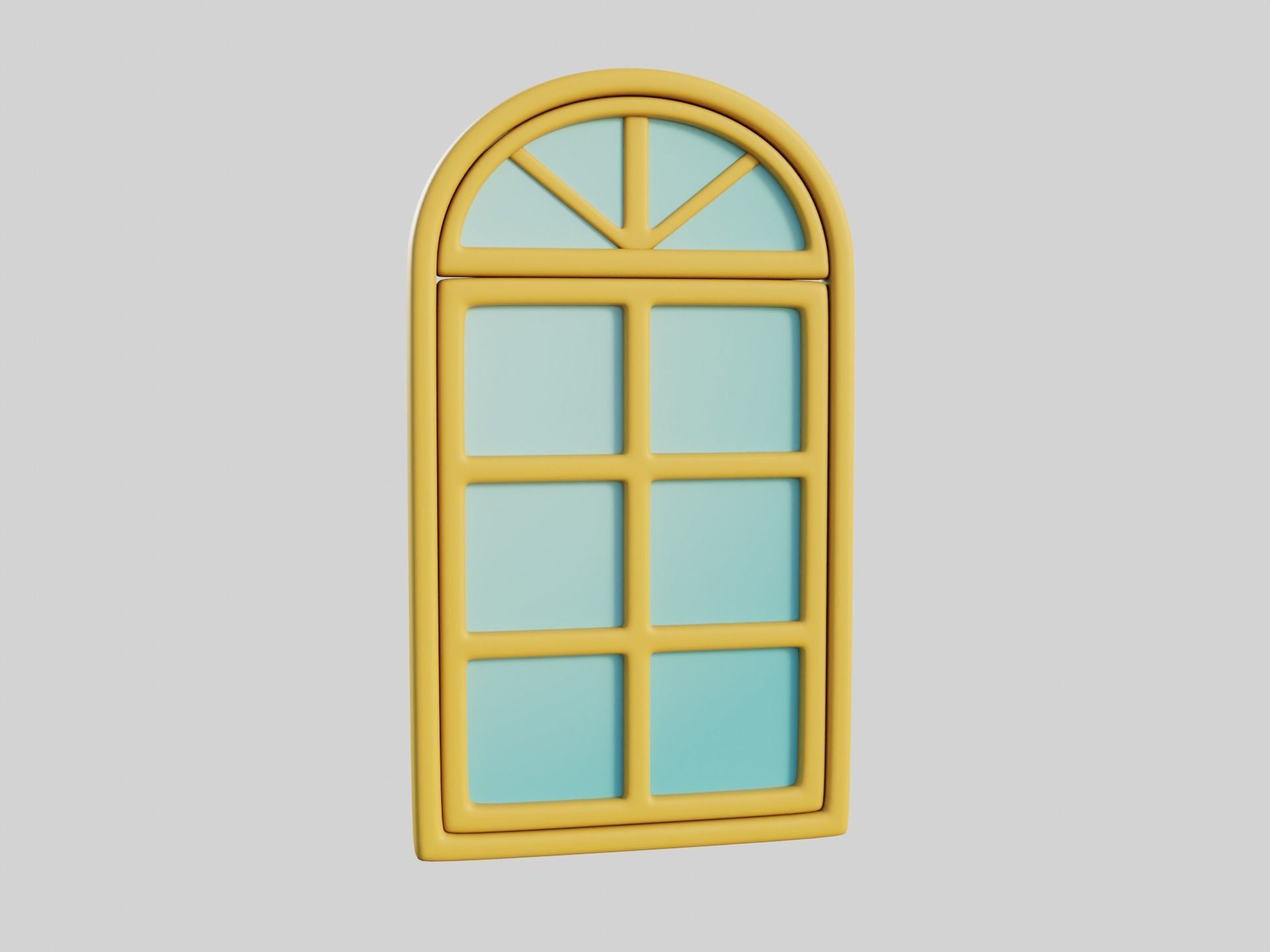 Cartoon Window 10a 3D model_5