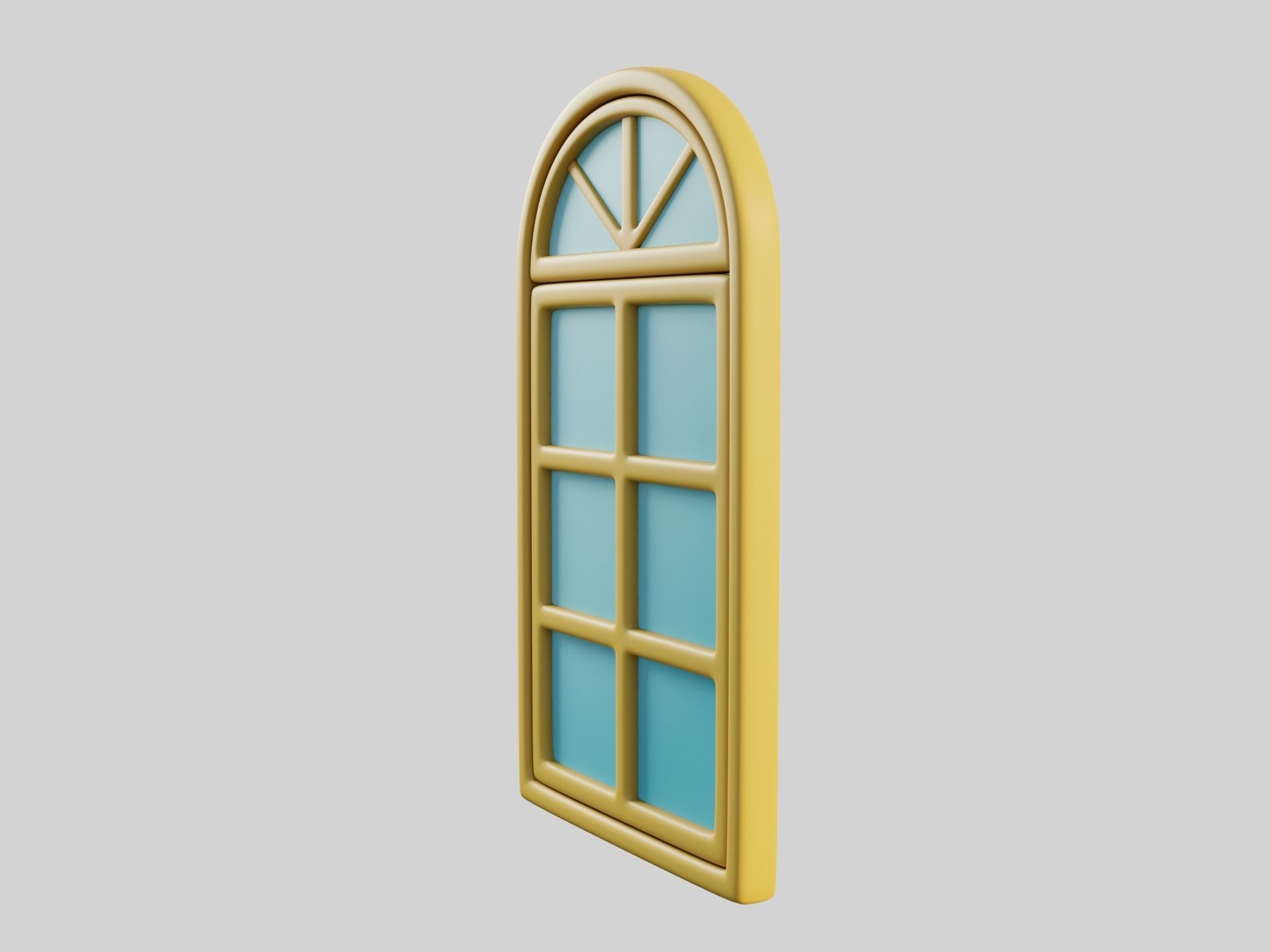 Cartoon Window 10a 3D model_3