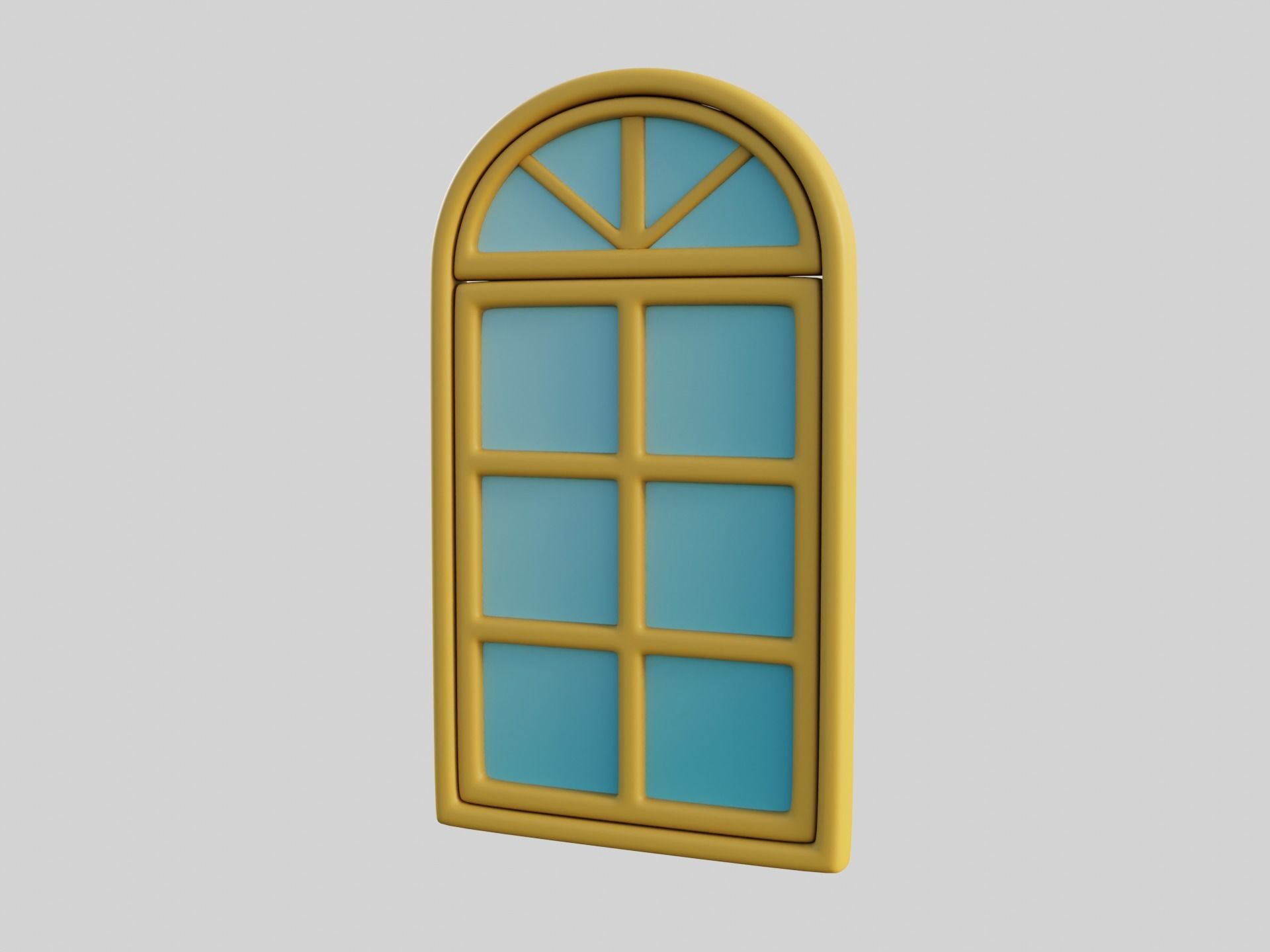 Cartoon Window 10a 3D model_4