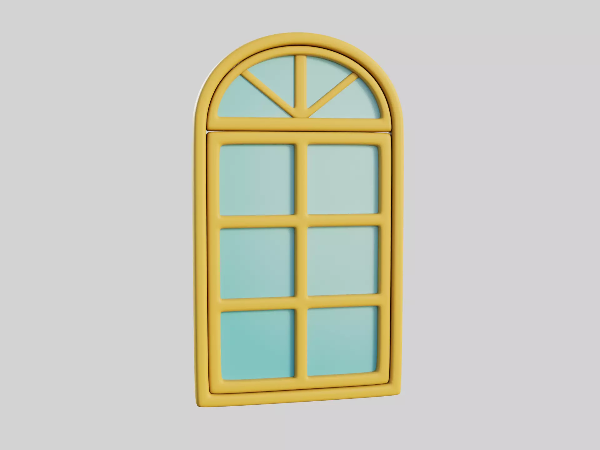 Cartoon Window 10a 3D model_0