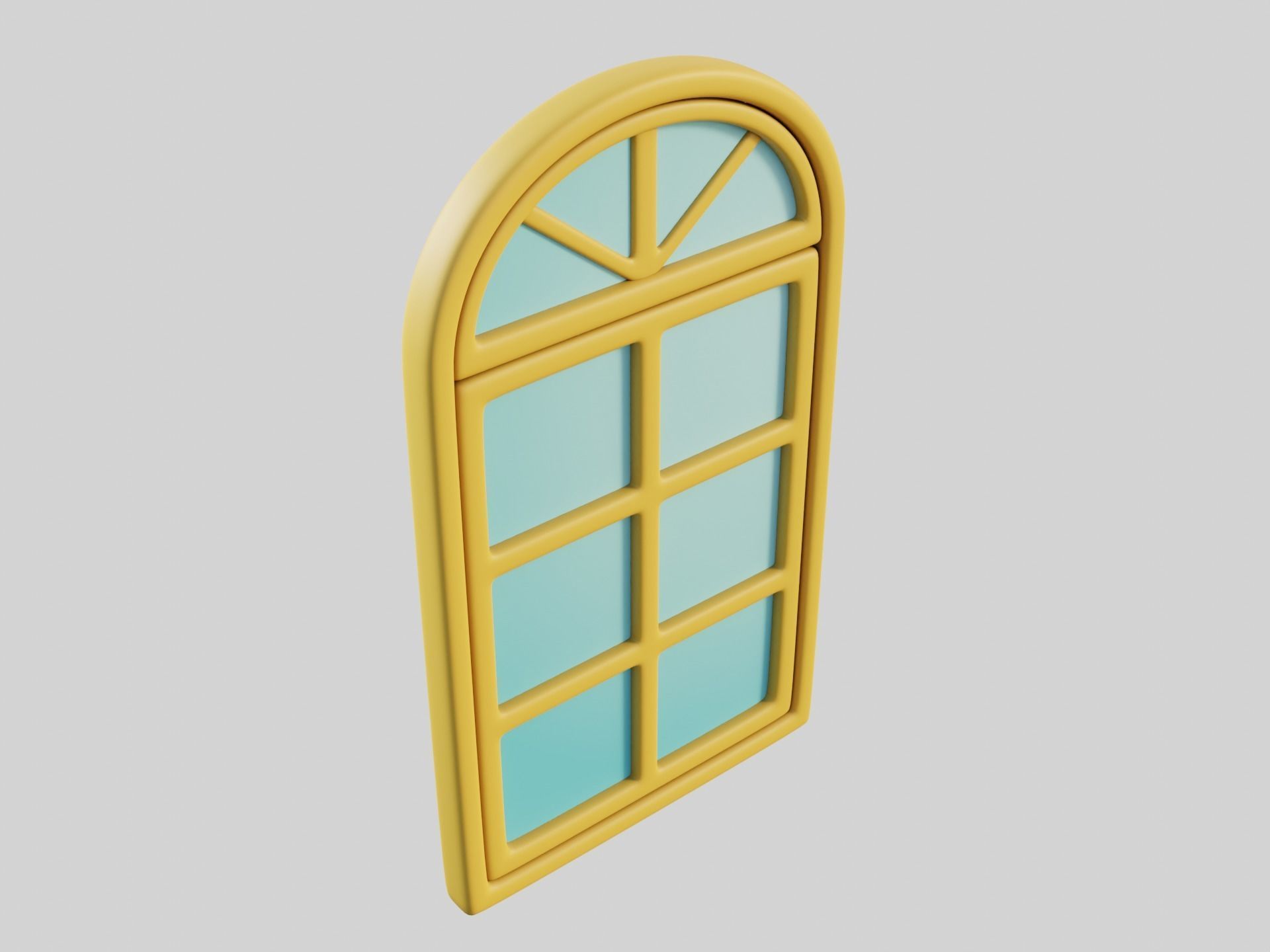 Cartoon Window 10a 3D model_10