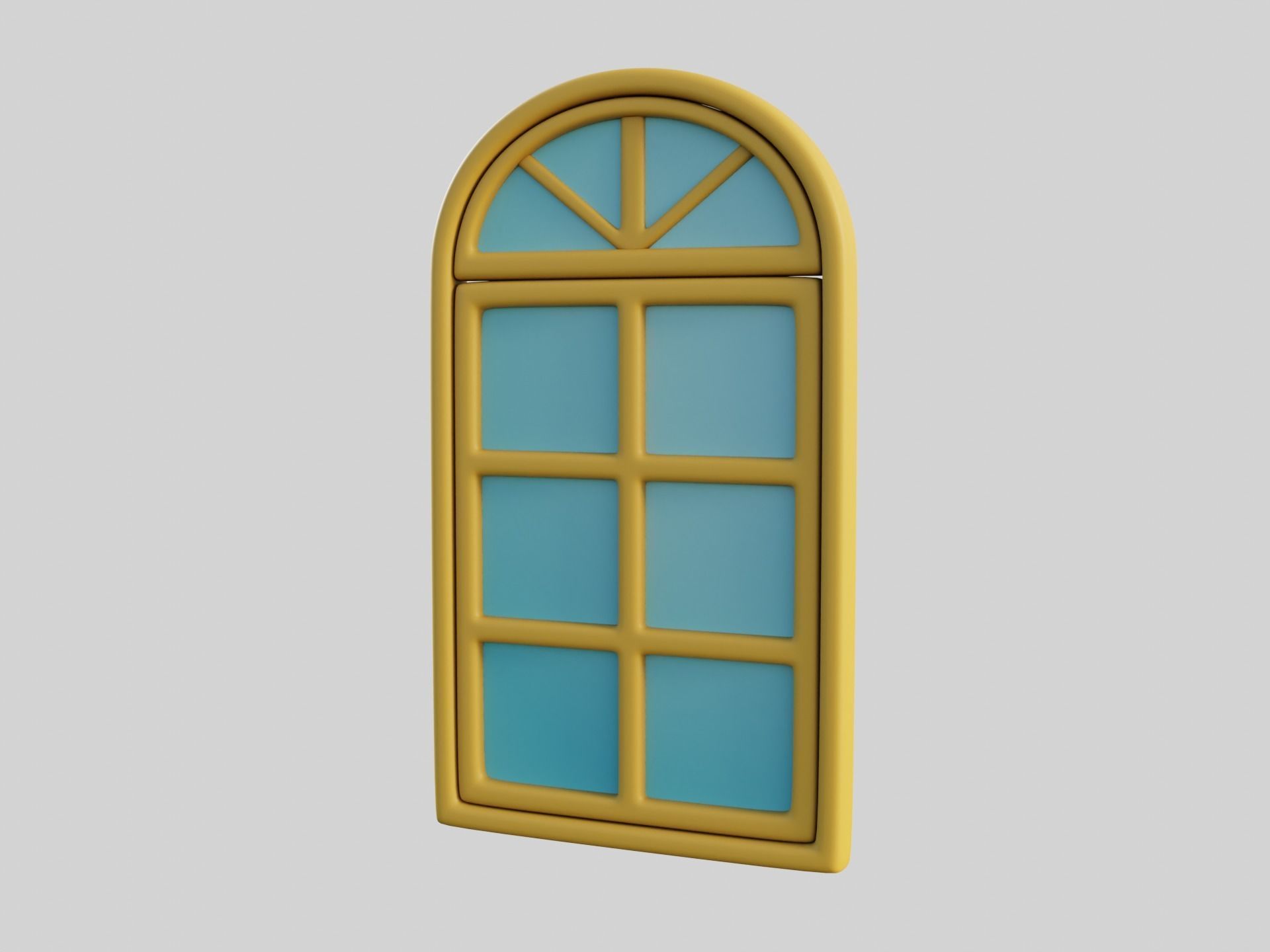 Cartoon Window 10a 3D model_9