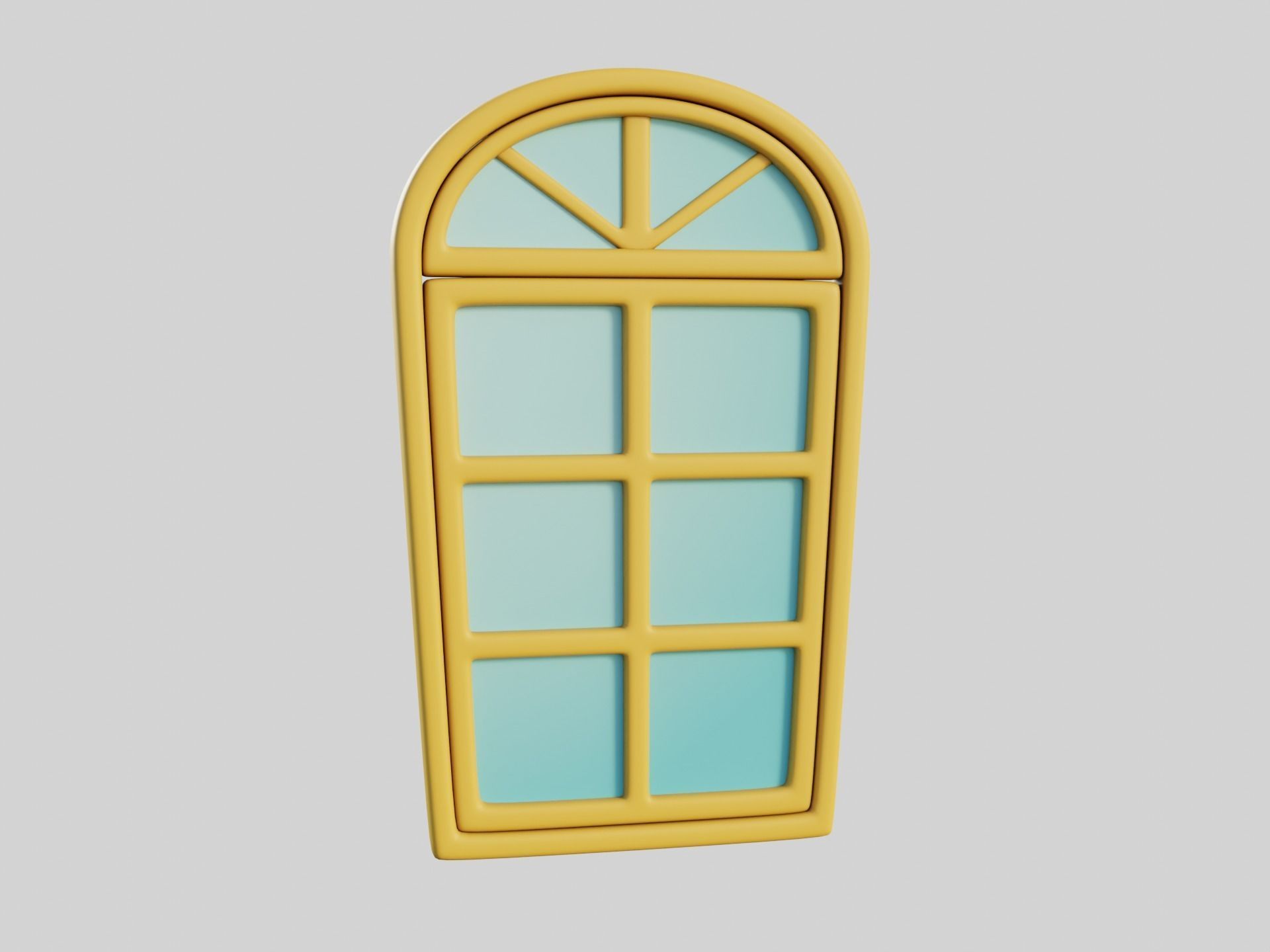 Cartoon Window 10b 3D model_5