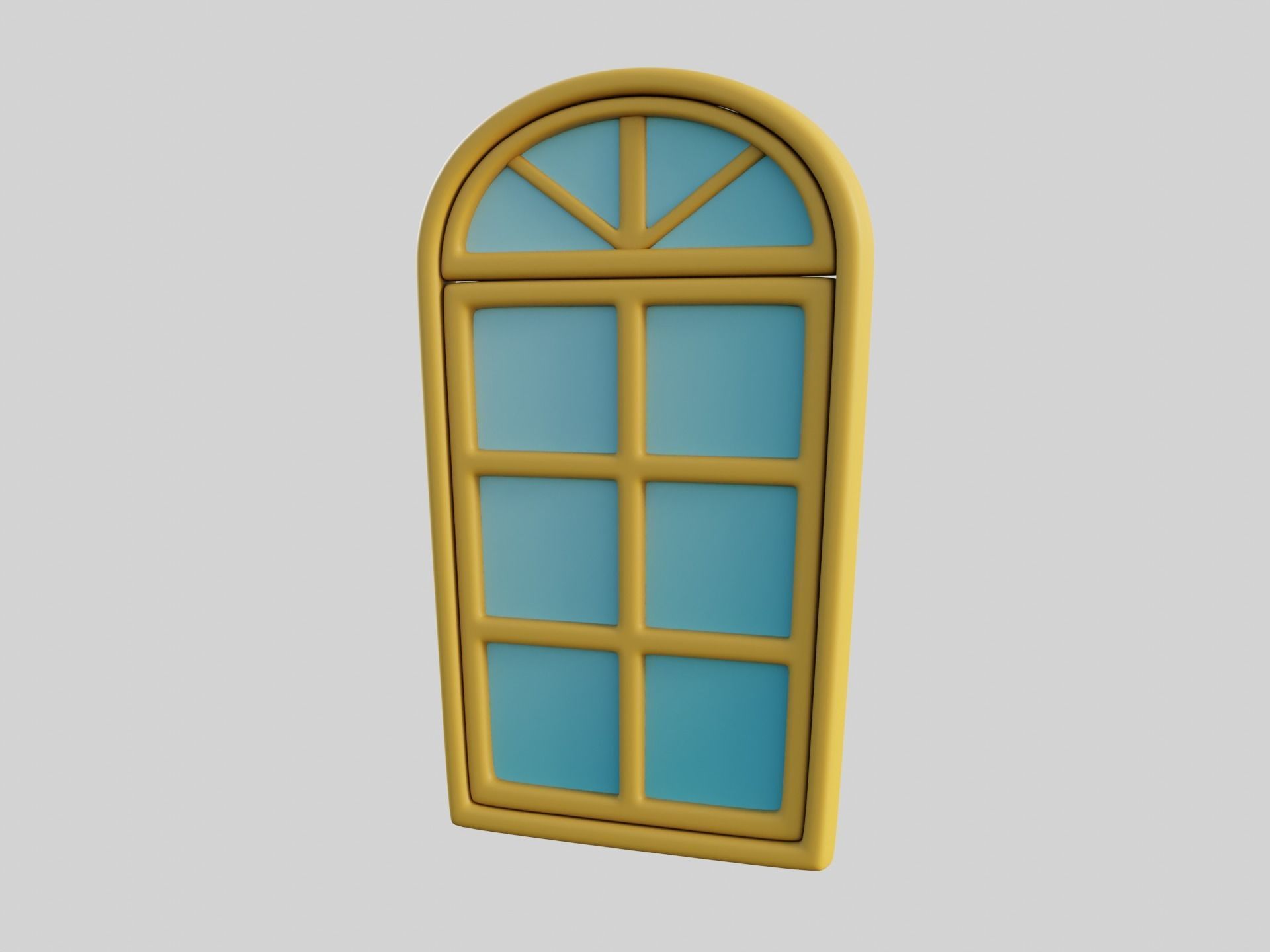 Cartoon Window 10b 3D model_4