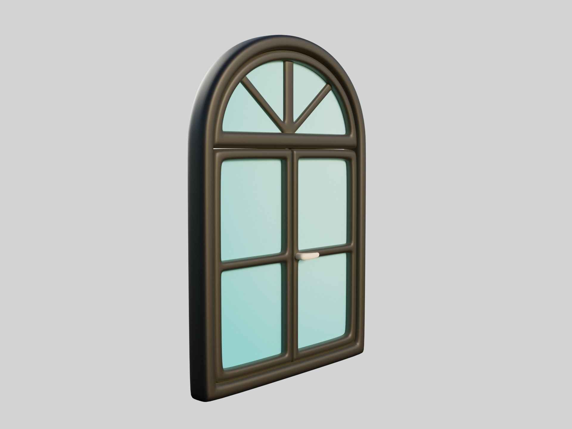 Cartoon Window 11a Low-poly 3D model_1