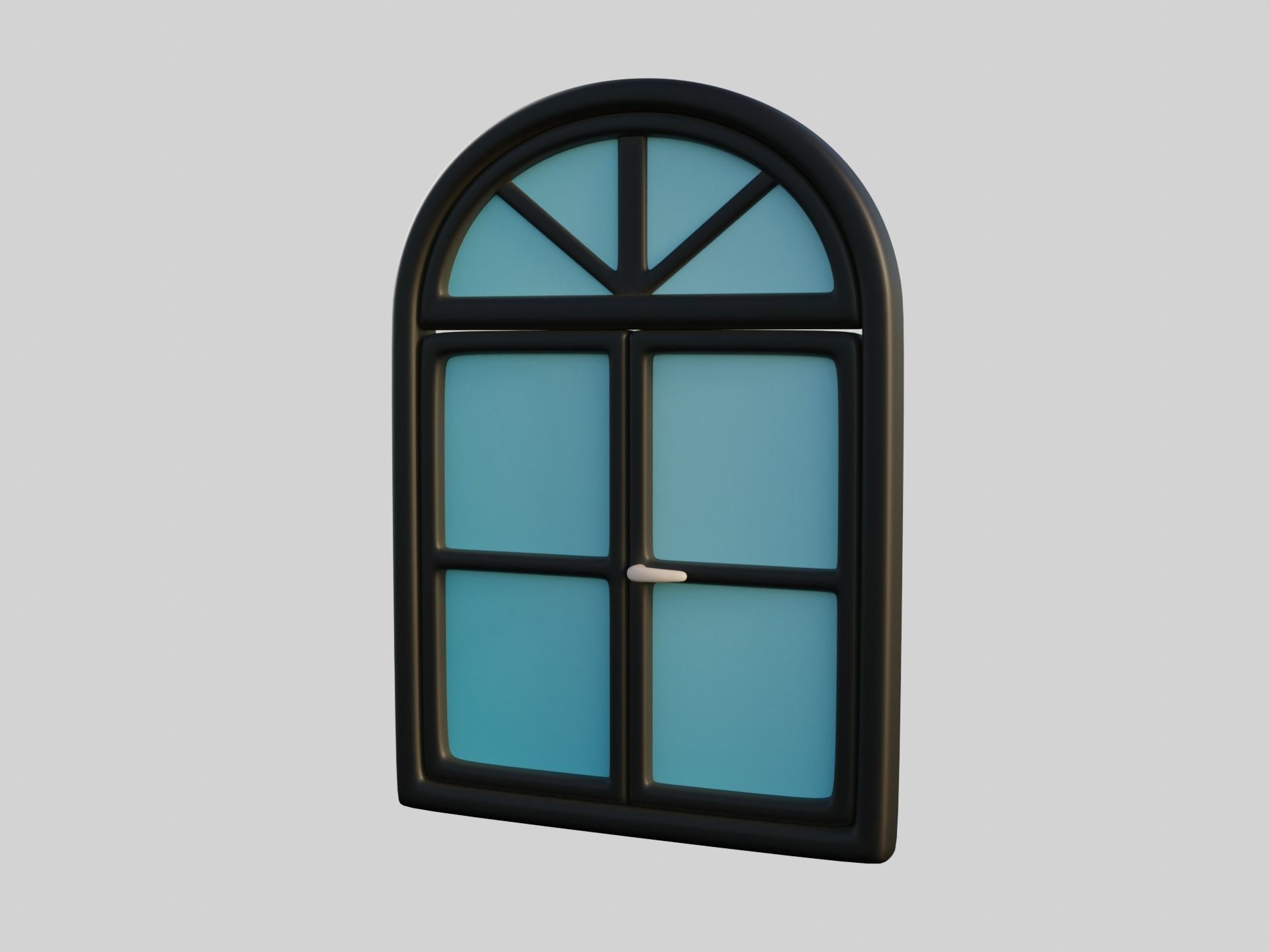Cartoon Window 11a Low-poly 3D model_9