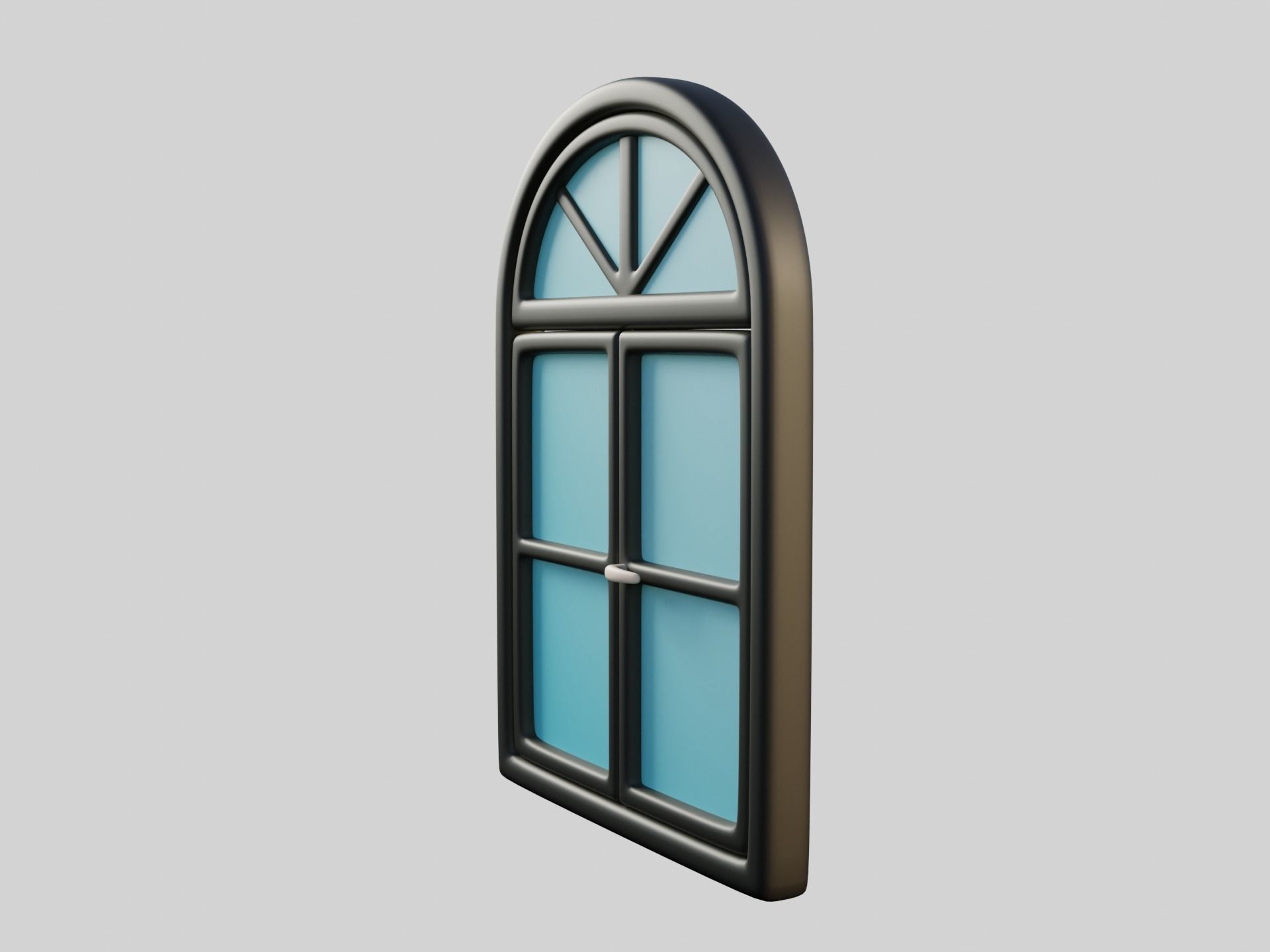 Cartoon Window 11a Low-poly 3D model_8