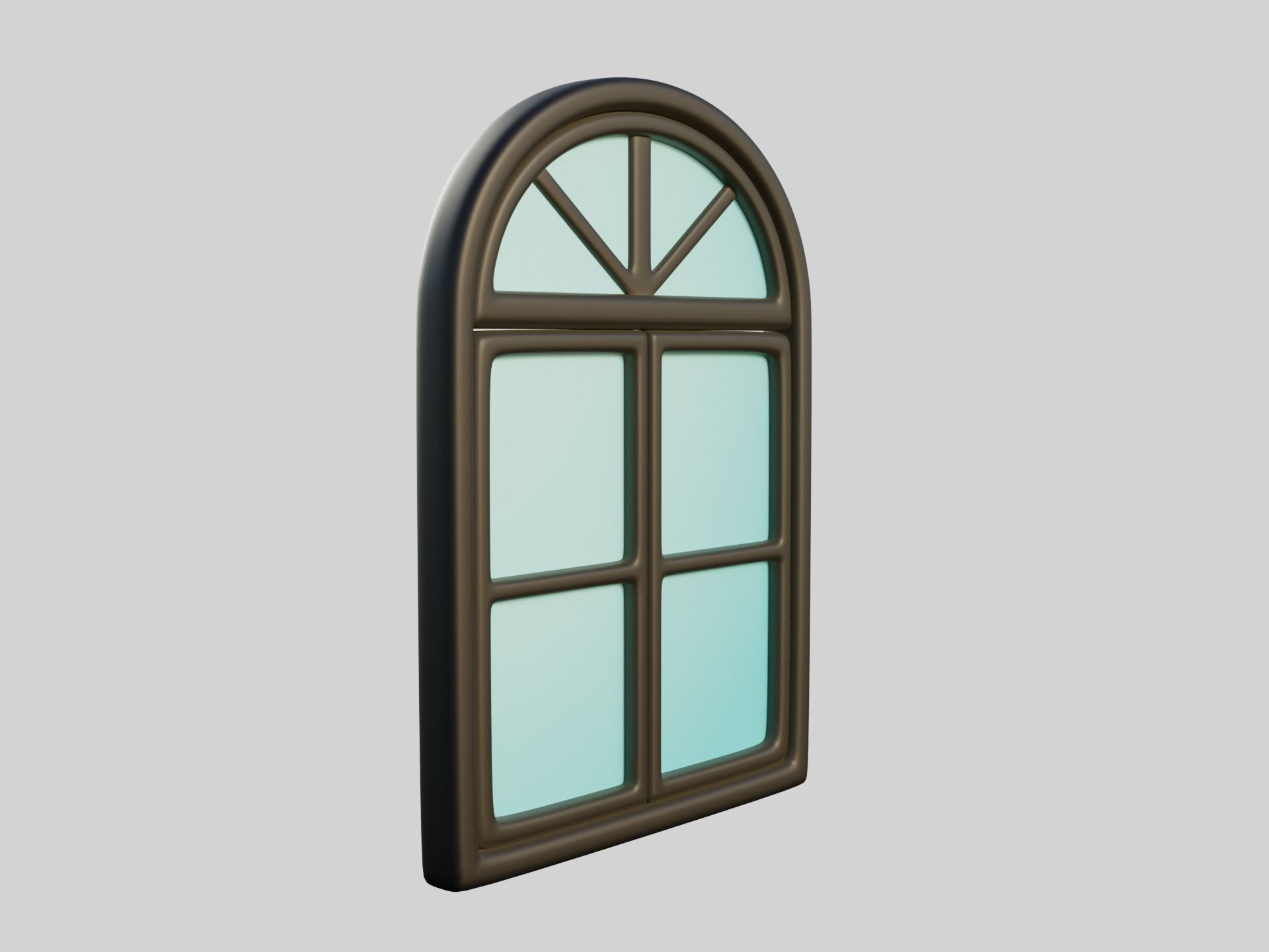 Cartoon Window 11a Low-poly 3D model_6