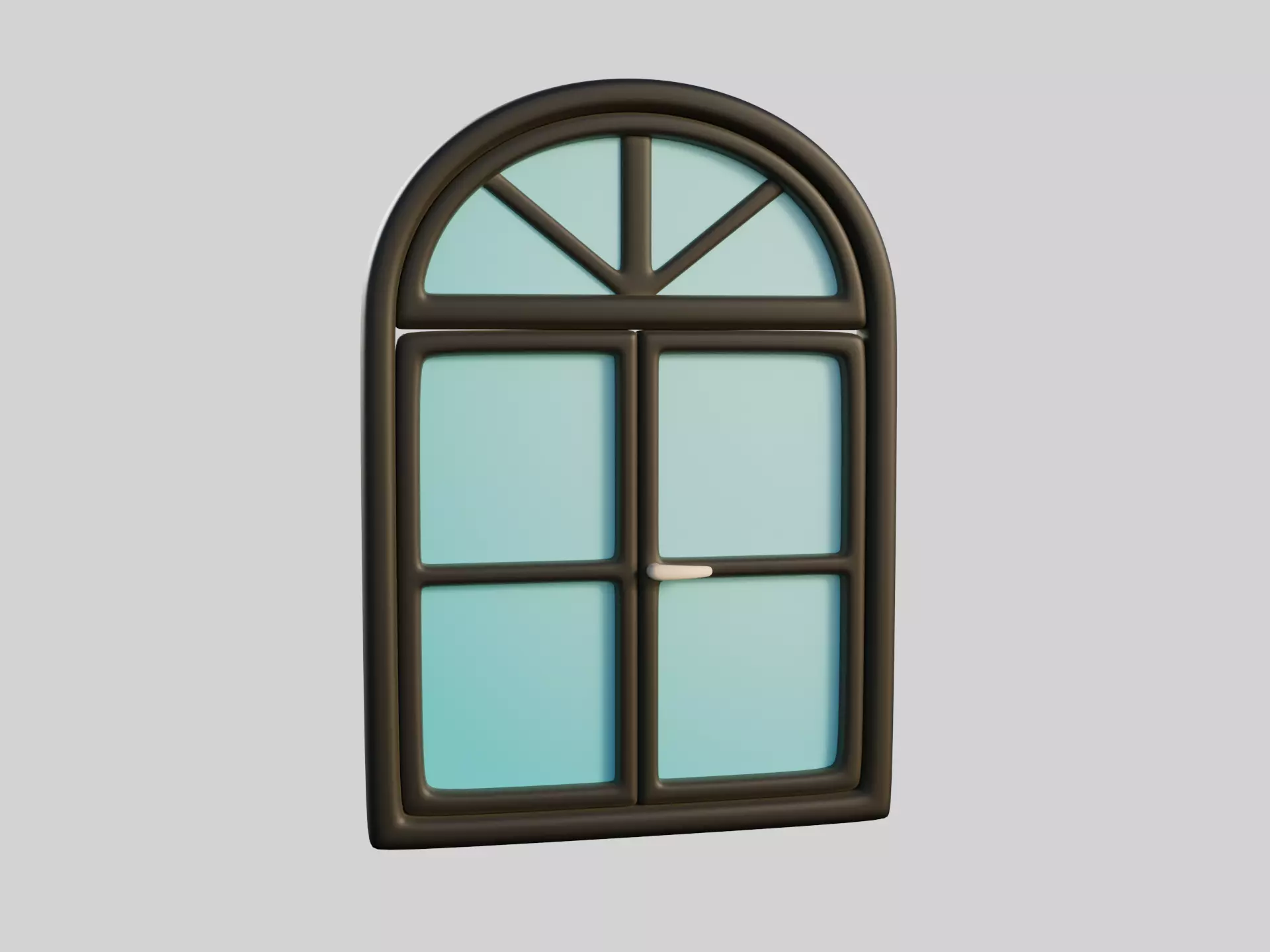 Cartoon Window 11a Low-poly 3D model_0